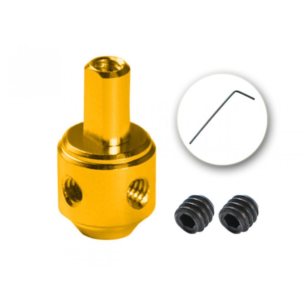 MH Alu Tail Motor Hub (GOLD)-BLADE 250 CFX/150S/230S/V2/Smart/REVOLUTION 235 CP