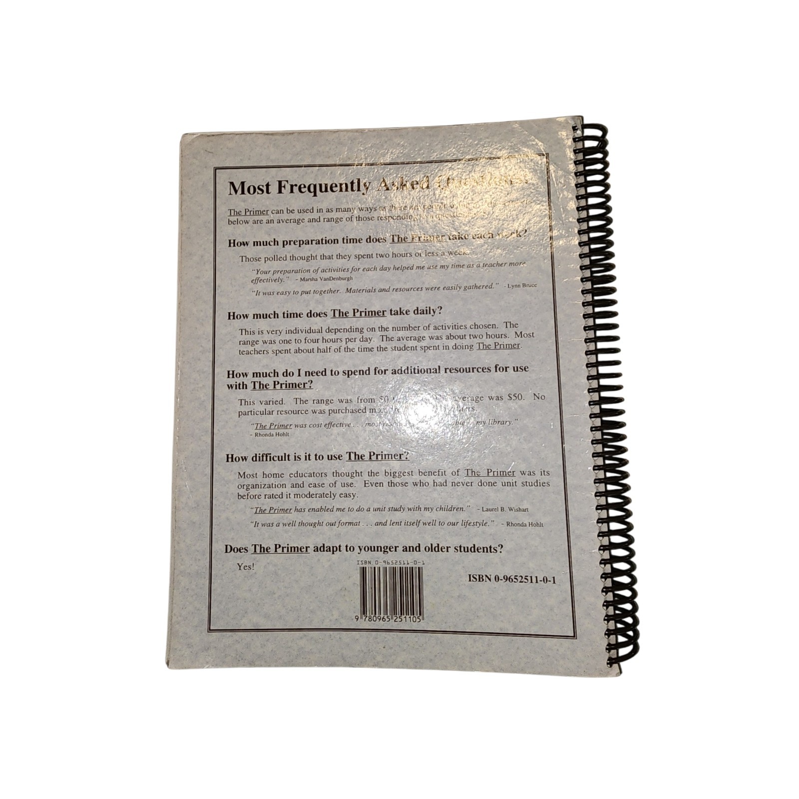 The Prairie Primer Spiral-bound By Margie Gray