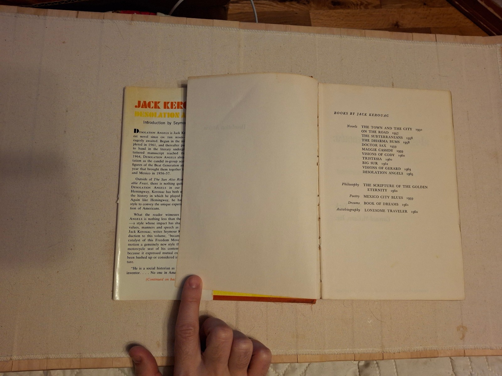 Jack Kerouac DESOLATION ANGELS Ex-Library 1965 HC DJ 1st Edition Beatnik