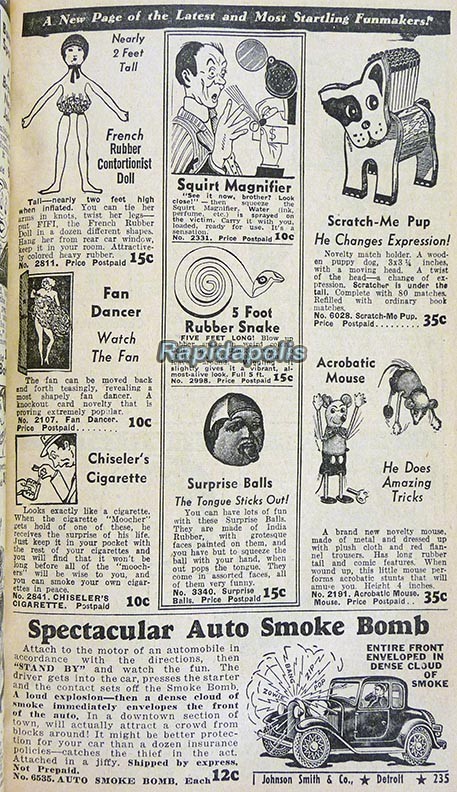 ORIGINAL 1950 Johnson Smith & Co. Novelties Catalog ~ 496 Illustrated Pages