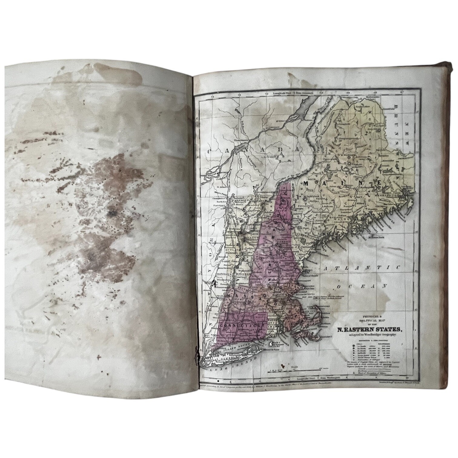 Antique Modern Atlas To Accompany Woodbridge Universal Geography 1840