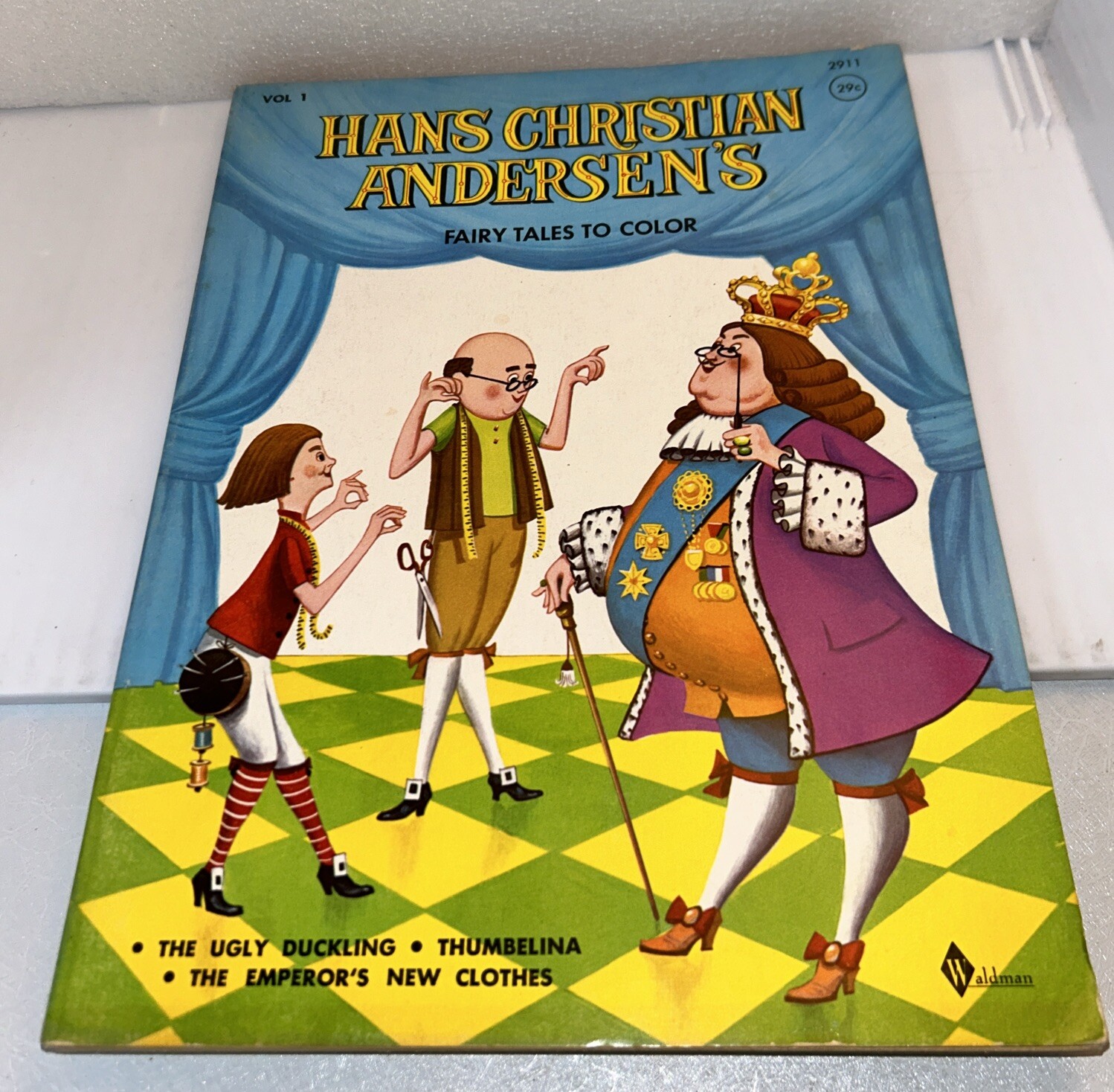 HANS CHRISTIAN ANDERSEN’S COLORING BOOK 1962 Waldman Publishing UNUSED 96 Pages