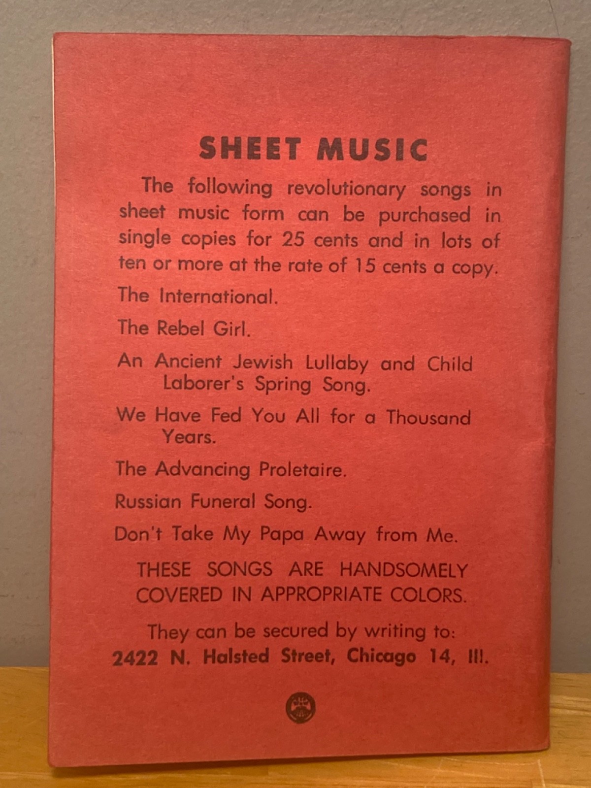 Early .25 The Songs of The Workers – To Fan The Flames of Discontent !!