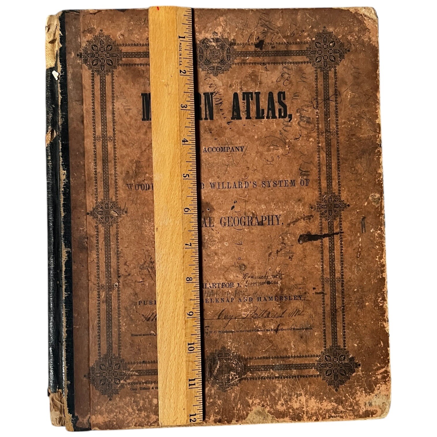 Antique Modern Atlas To Accompany Woodbridge Universal Geography 1840