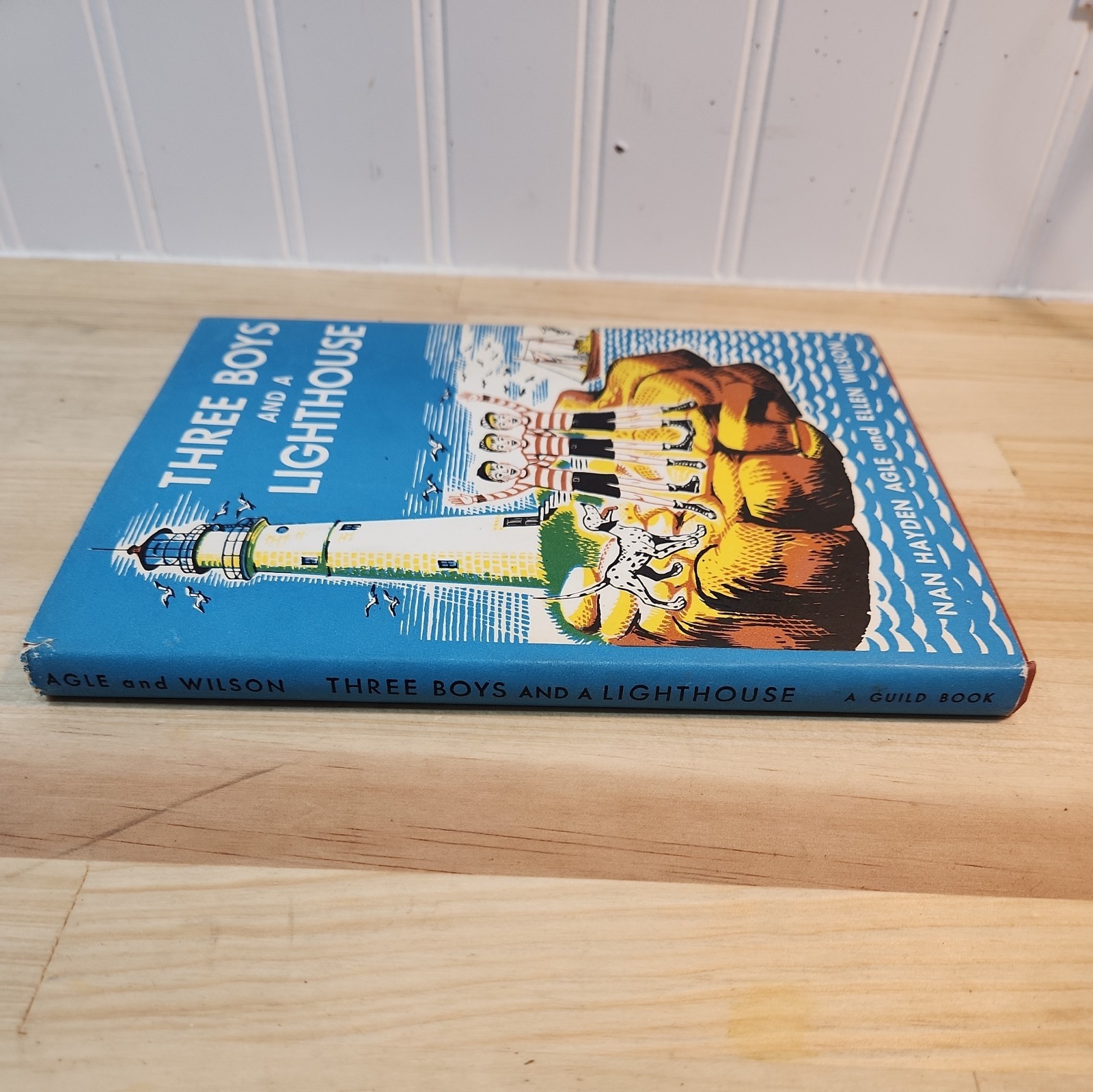 Three Boys and a Lighthouse Hardcover Illustrated Agle Wilson 1951 Mint