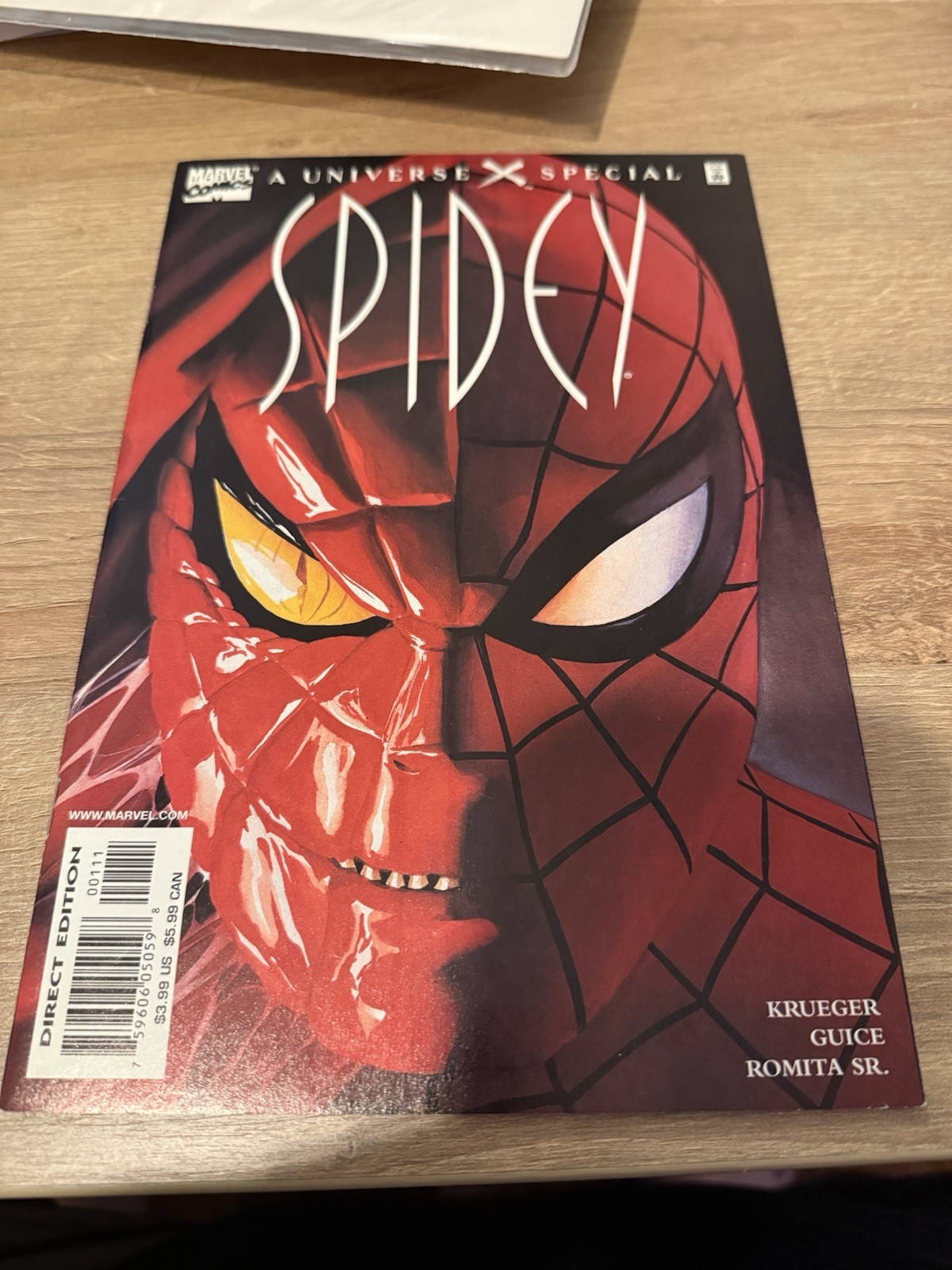 Universe X Spidey #1 Recalled Bob Harras Slander Variant Marvel 2001 VF/VF+