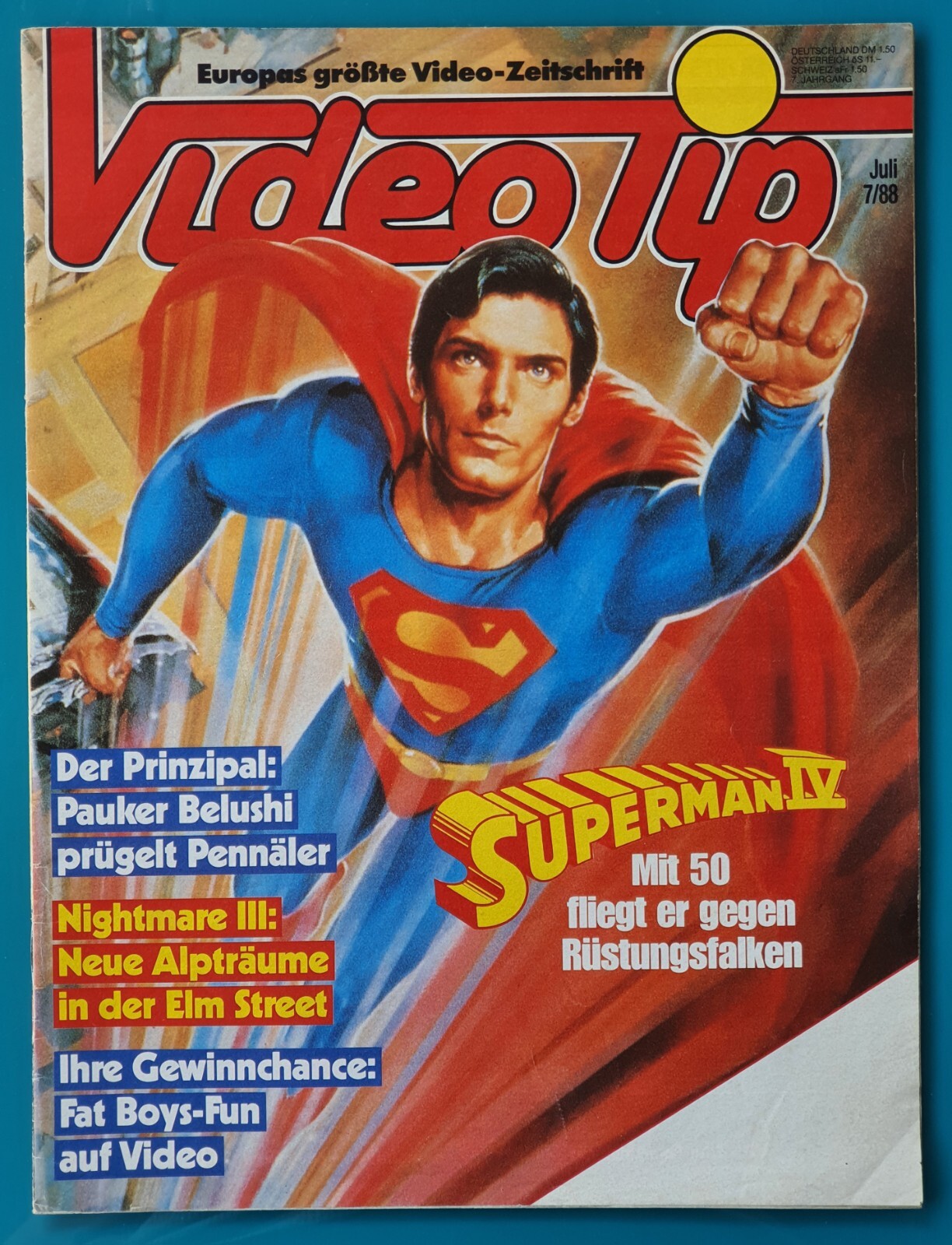 Video Tip Magazine July 1988 Superman Christopher Reeve Nightmare Elm Street