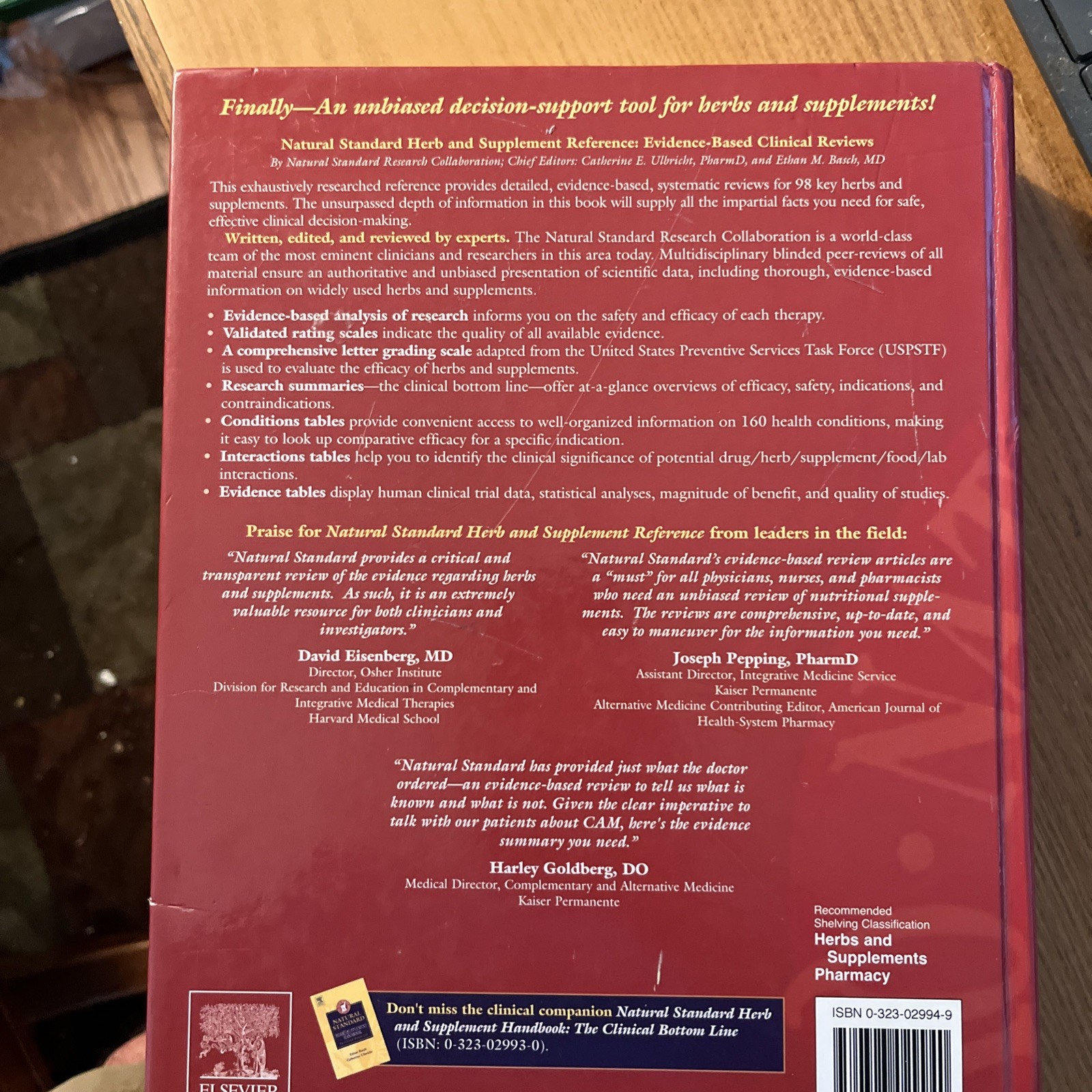 Natural Standard Herb and Supplement Reference : Evidence-Based Clinical Reviews