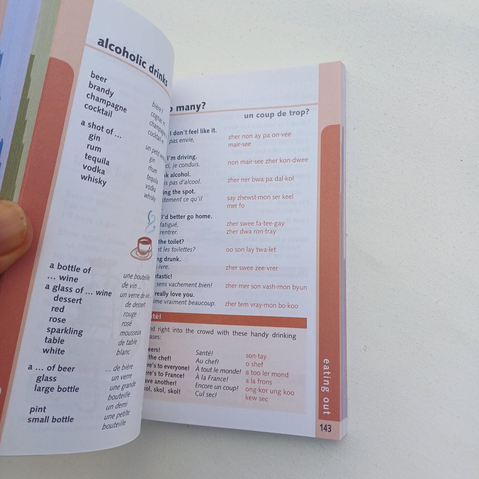 Lonely Planet French Phrasebook & Dictionary 4th Ed 2011 Palm Sized 140mm x 95mm