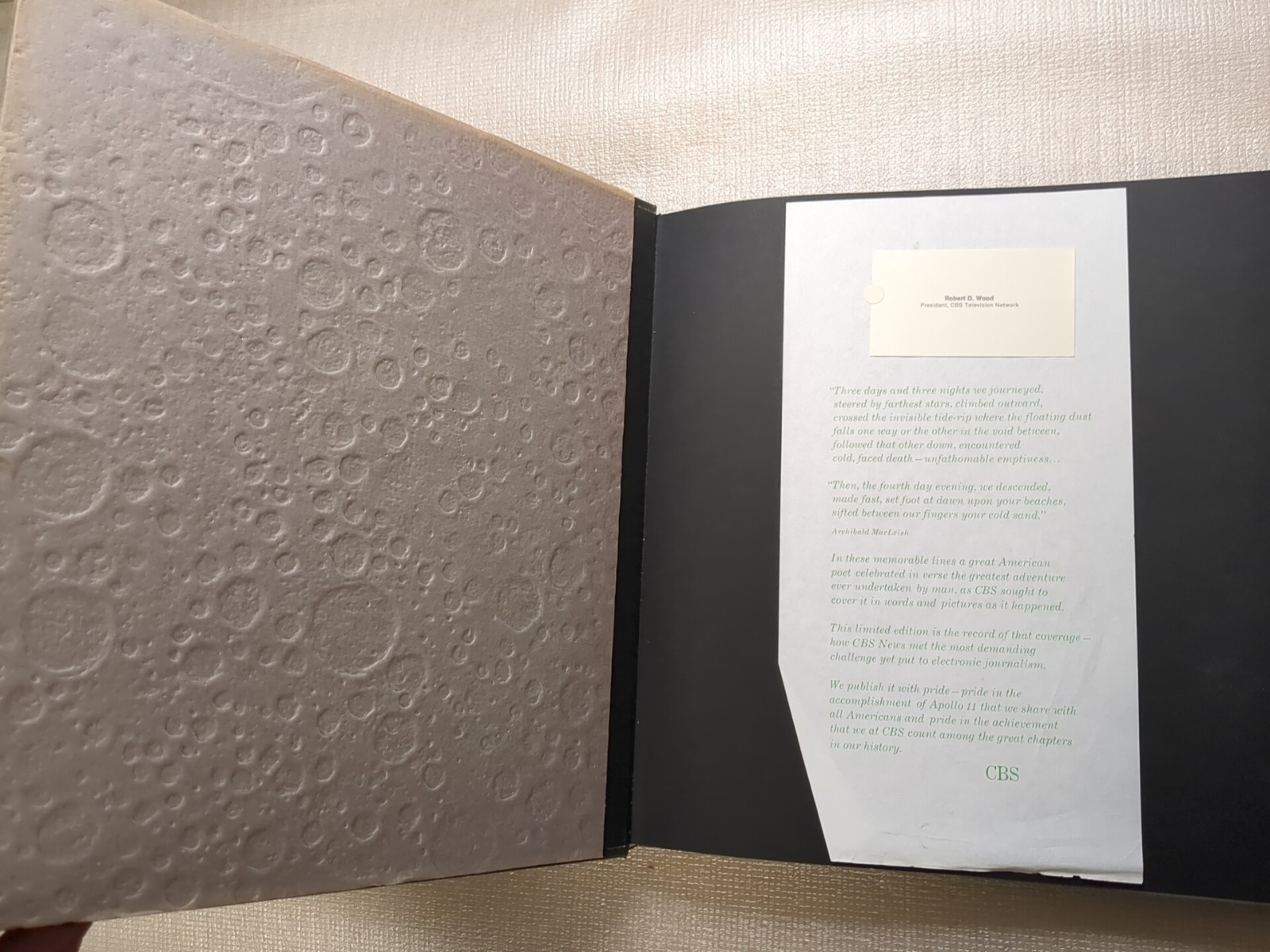 Conquest of the Moon 1st Ed Reported by CBS News 10:56:20 PM 7/20/1969