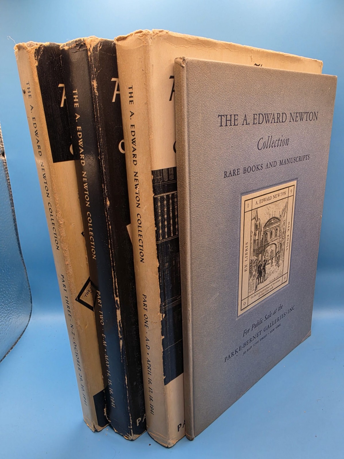 The Rare Books and Manuscripts Collected By the Late A. Edward Newton: 4 volumes