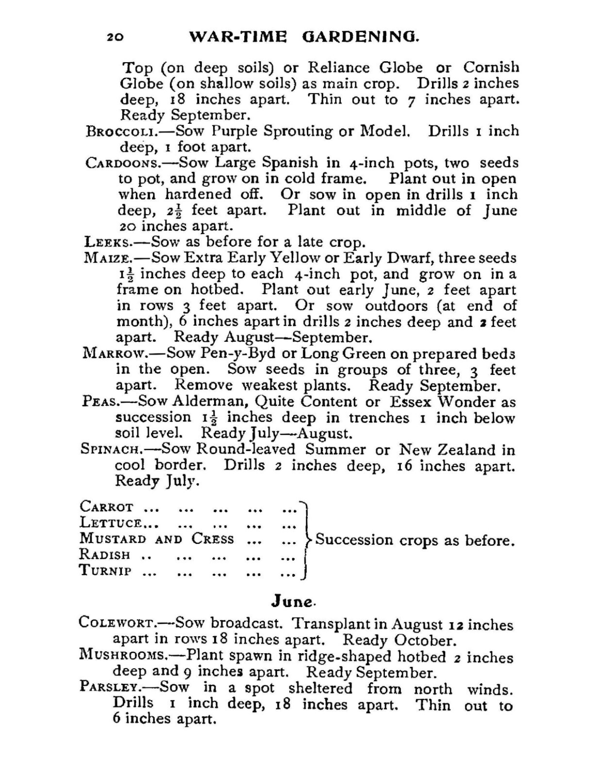 War Time Gardening How To Grow Your Own Food “1915” 62 Pages