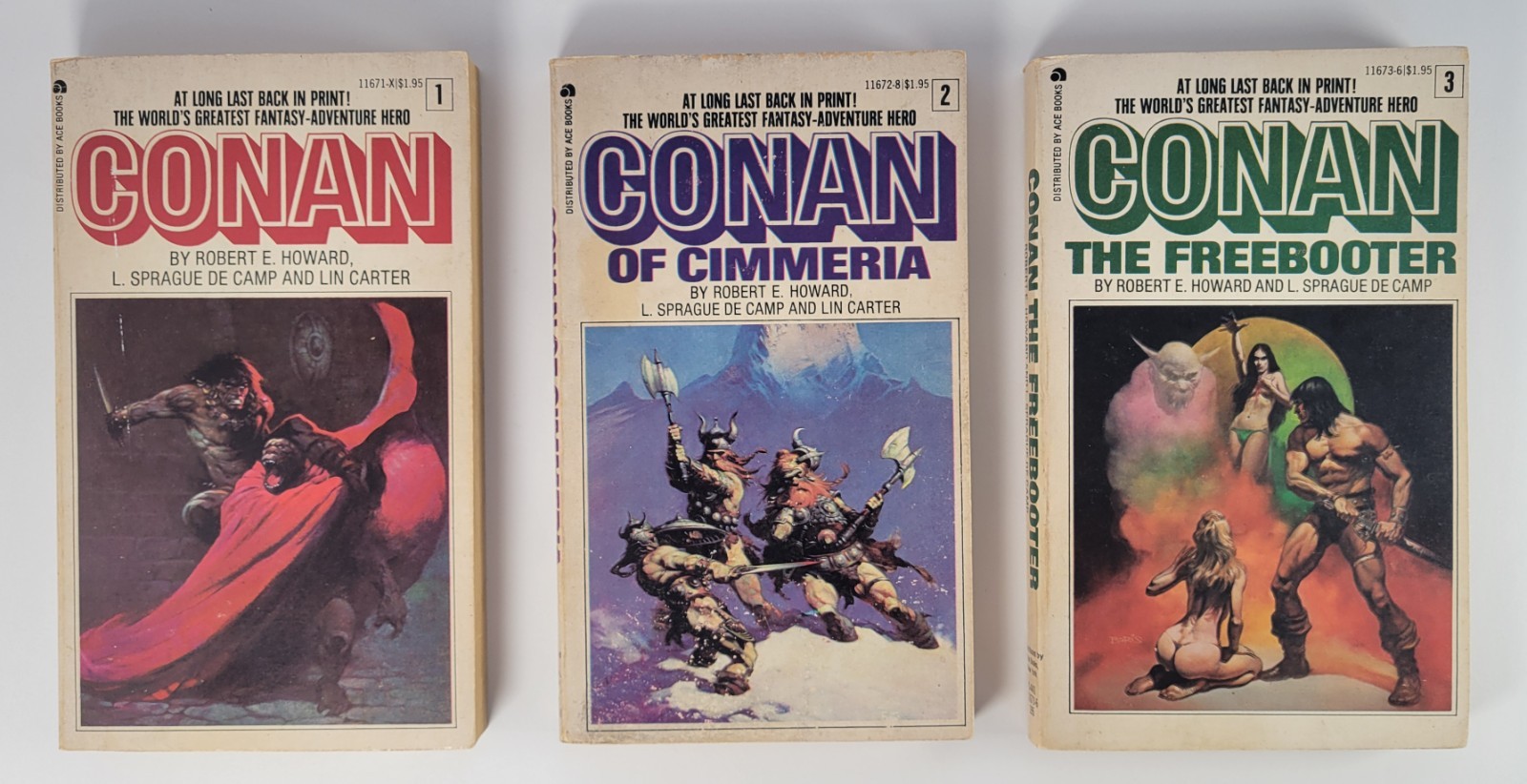 Conan Lot Robert E Howard #1-12 Complete Ace Vintage Fantasy Paperback