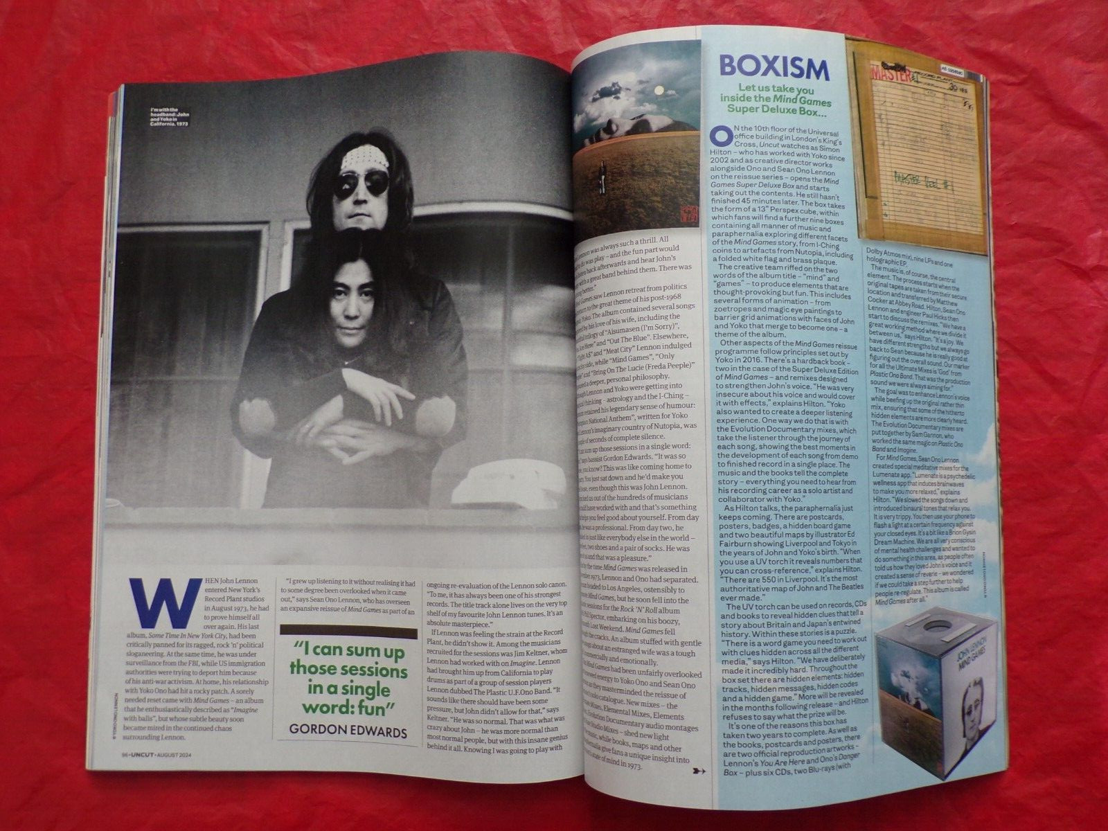 JOHN LENNON YOKO ONO UNCUT COLLECTOR’S COVER AUGUST 2024 MAGAZINE UNITED KINGDOM