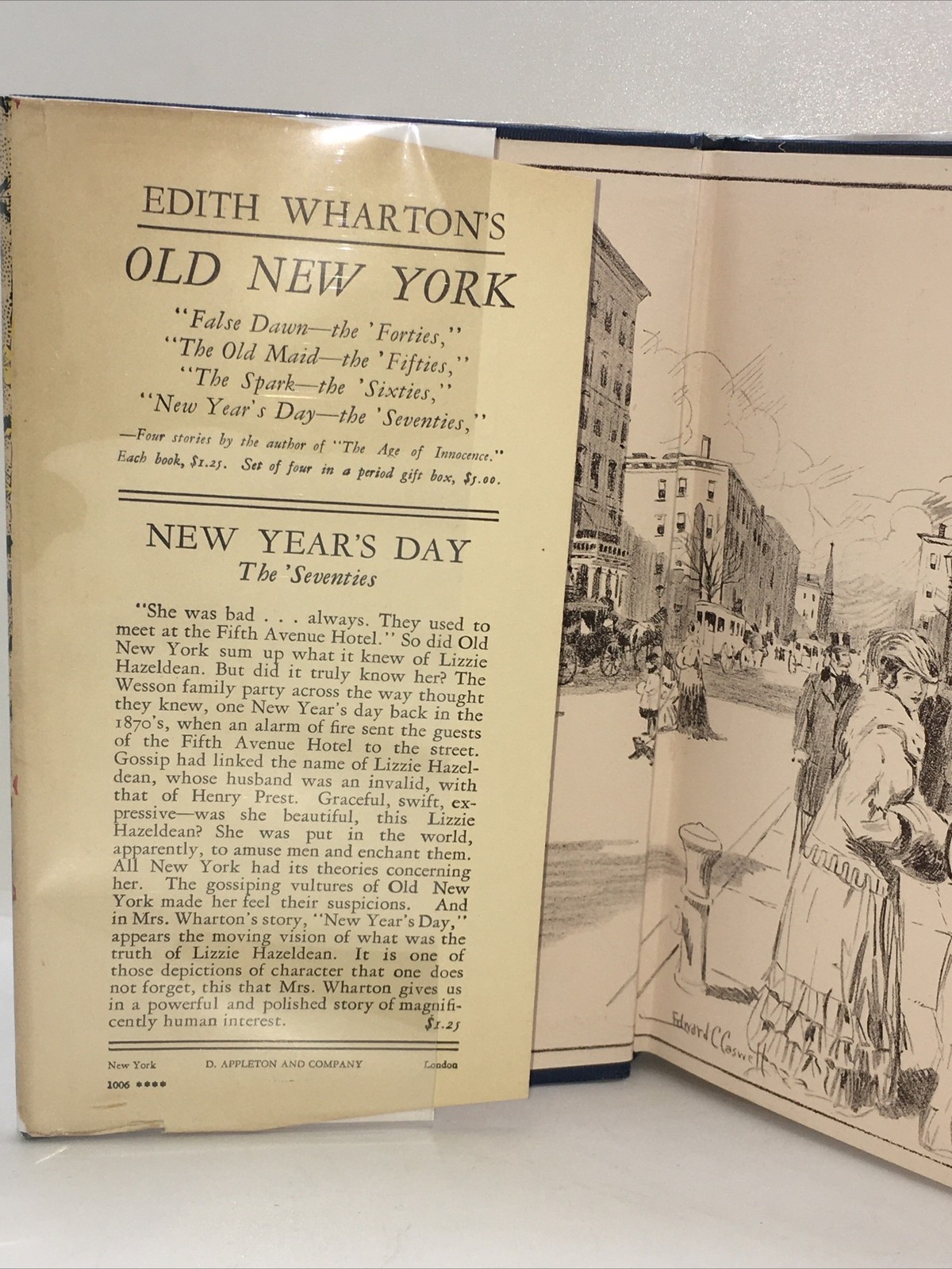 Rare 1924 Edith Wharton First Edition Old New York 4 Book Set, 1 SIGNED!! HCDJ