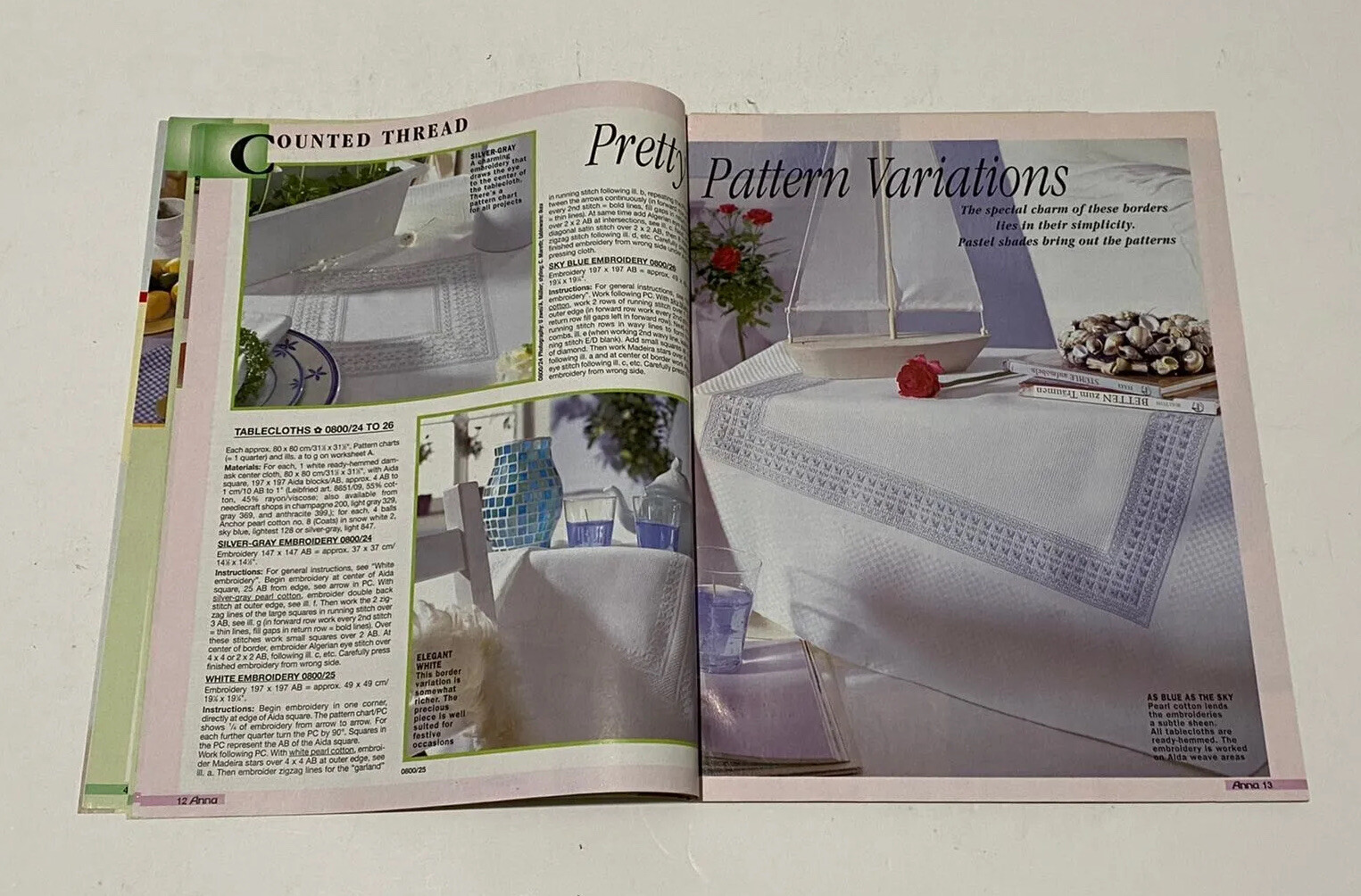 Vintage ANNA Burda Knitting & Needlecrafts Magazine AUG 2000,Creative Projects