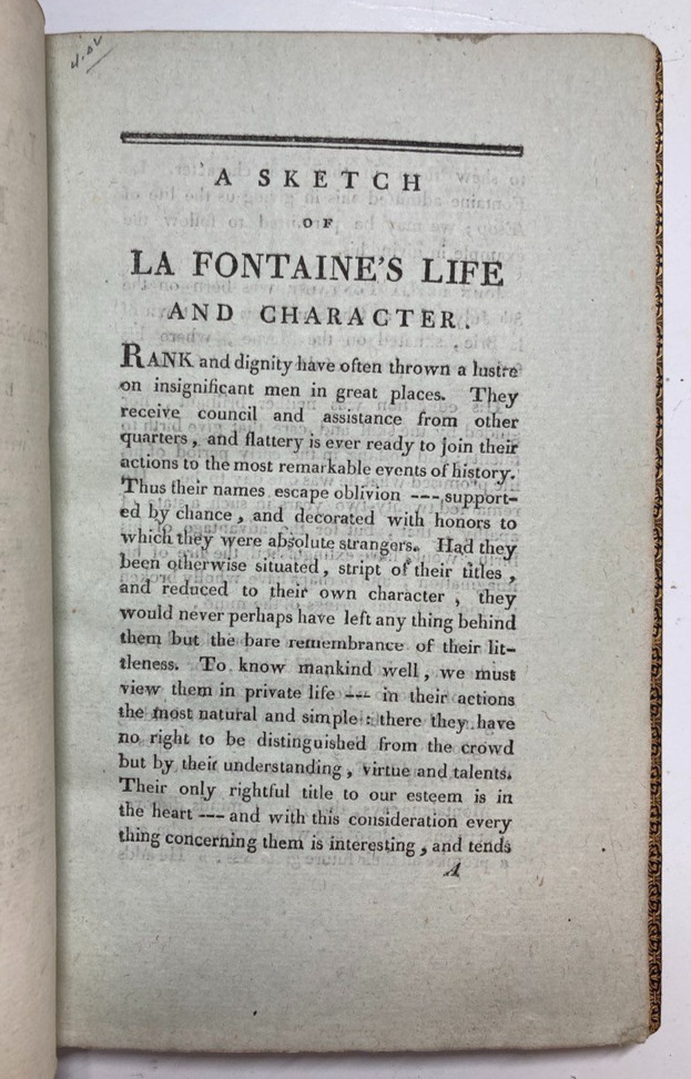 1806 La Fontaine Fables 4 Vols Taffin Signed Fine Morocco Leather Plates Uncut