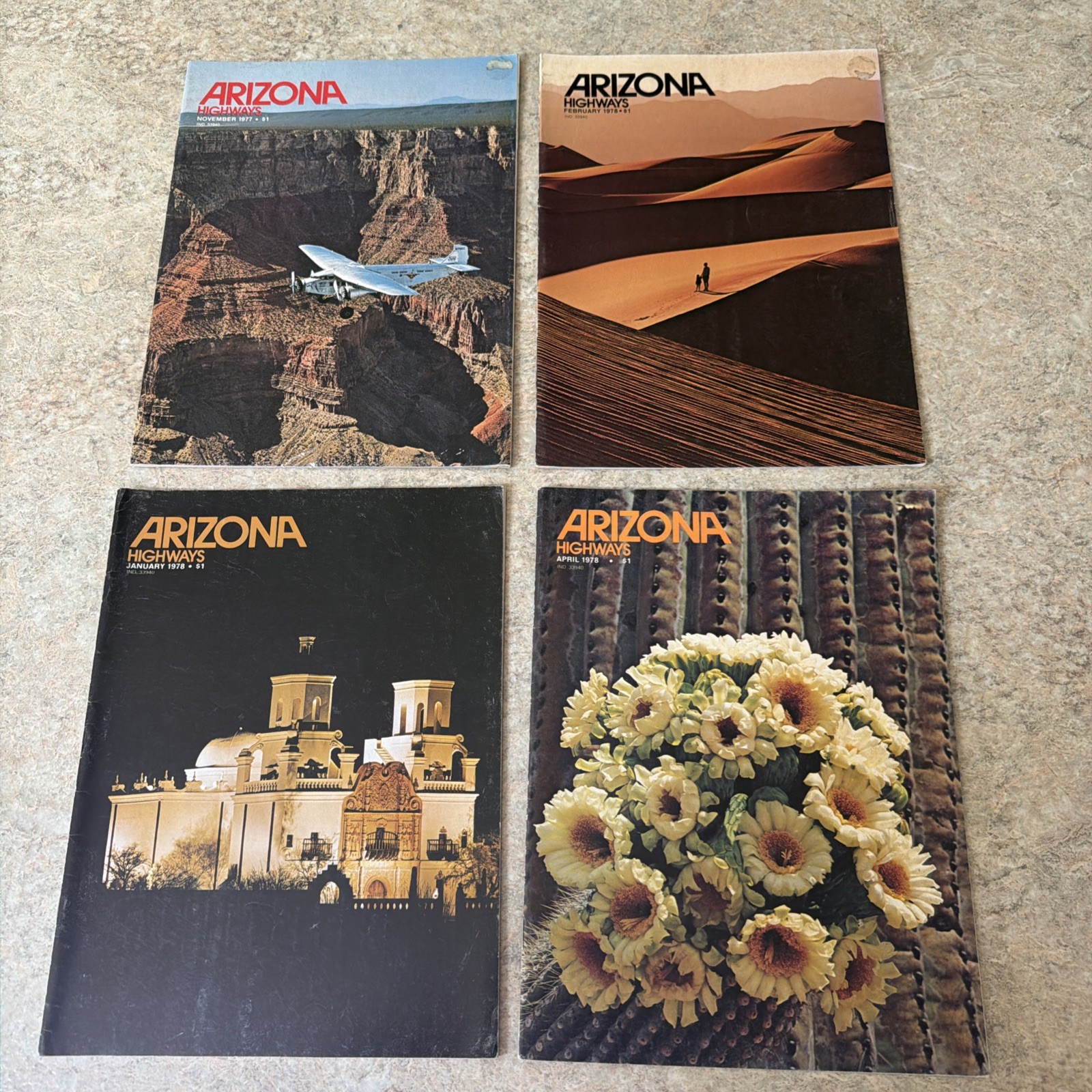 Vintage Arizona Highways Magazines – Lot of 45 – Assorted Issues from 1964-1980