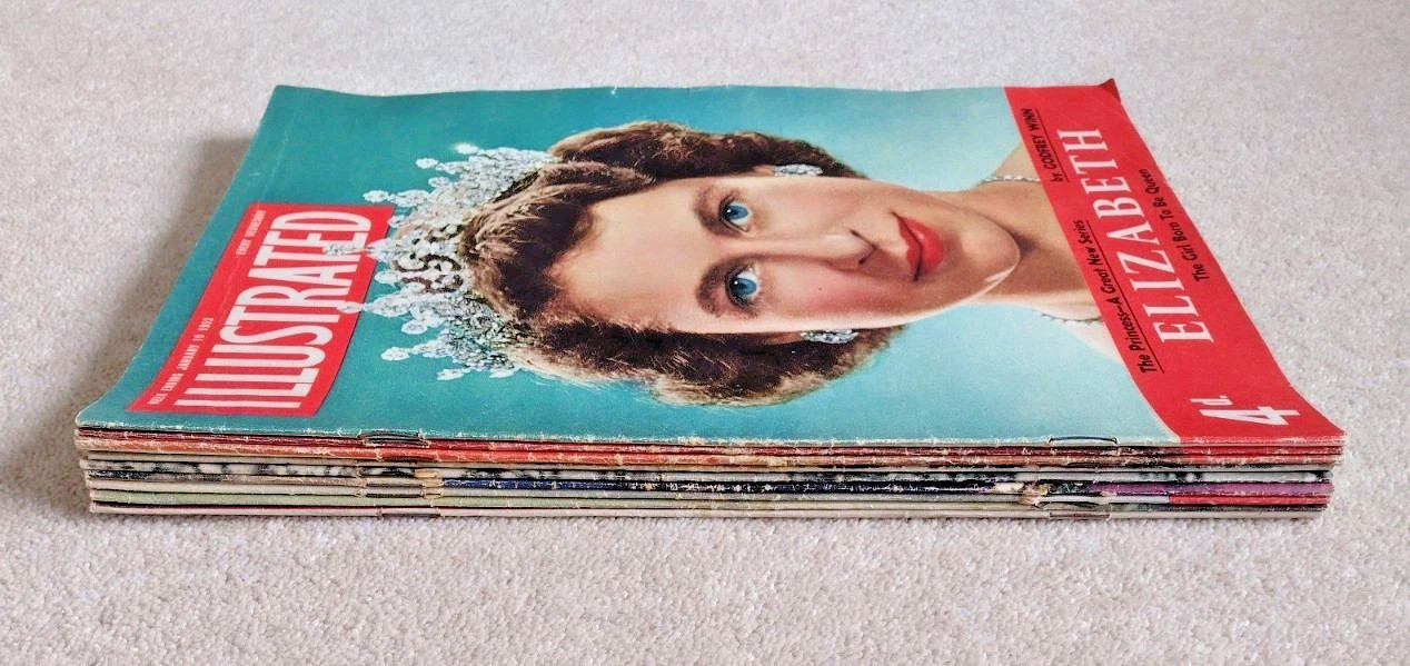 Illustrated magazine Jan-Mar 1952 x9: Elizabeth The Girl Born to be Queen +++