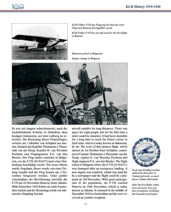 New! KLM Royal Dutch Airlines “1919 – 2019” 100th Anniversary Book (Hardcover)