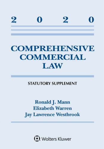 Comprehensive Commercial Law: 2020 Statutory Supplement