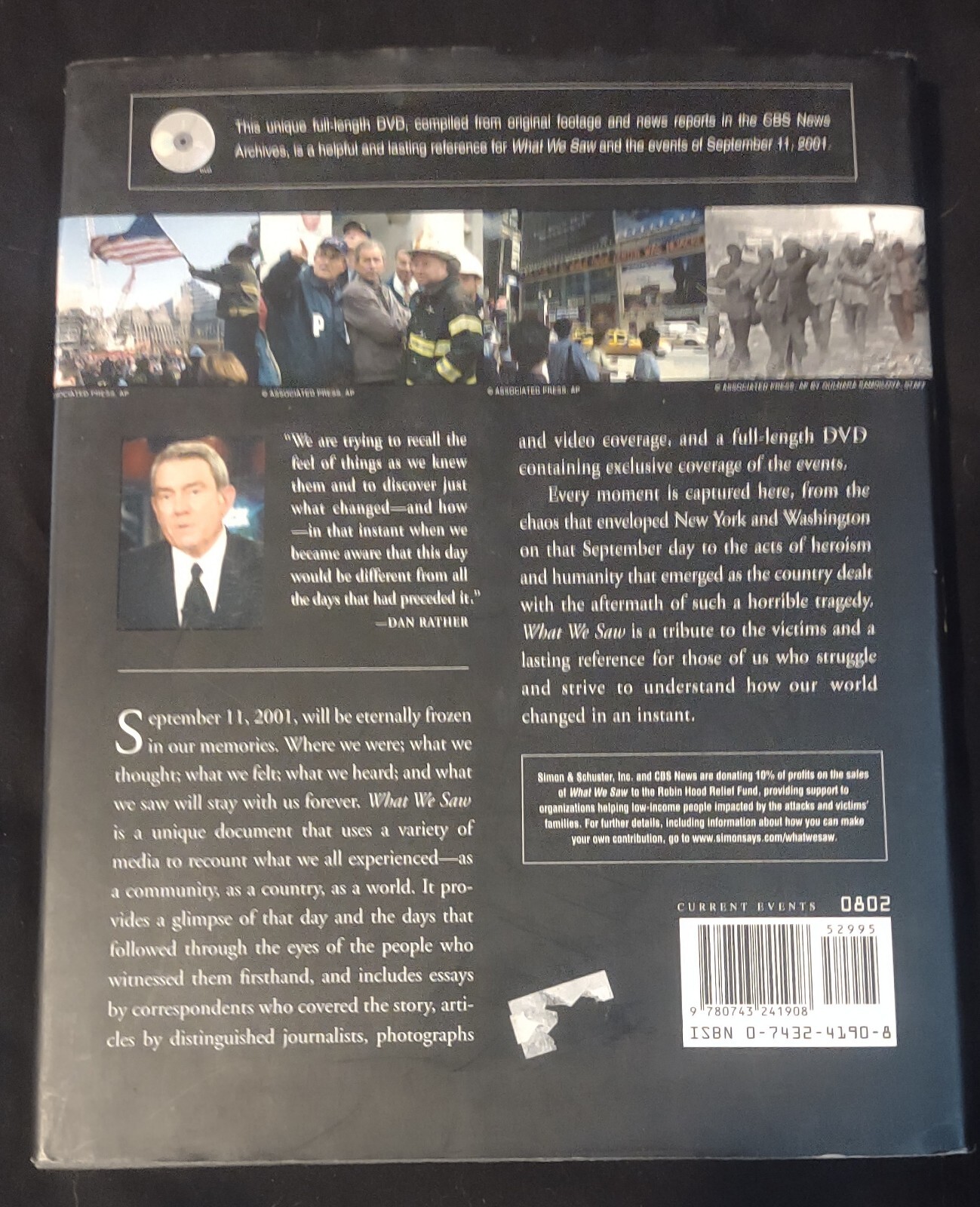What We Saw Events of September 11, 2001 in Words Pictures Video CBS HB DVD 1st