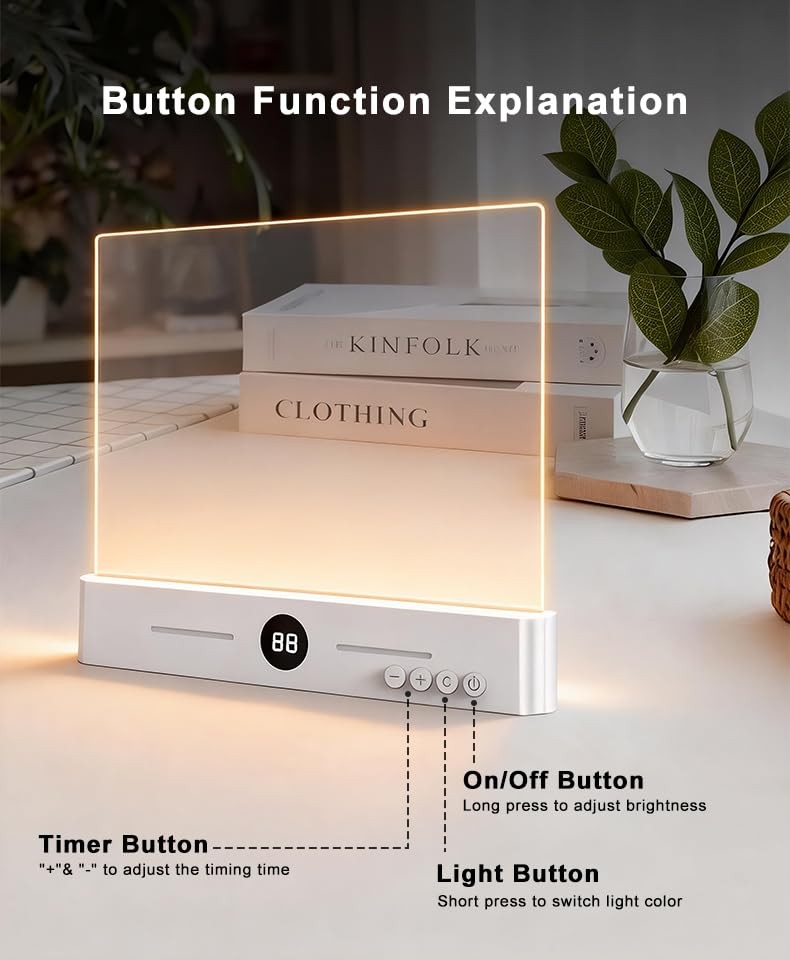 Flat Book Light for Bed Reading, Rechargeable M For A5 Size Books(5.8*8.3in)