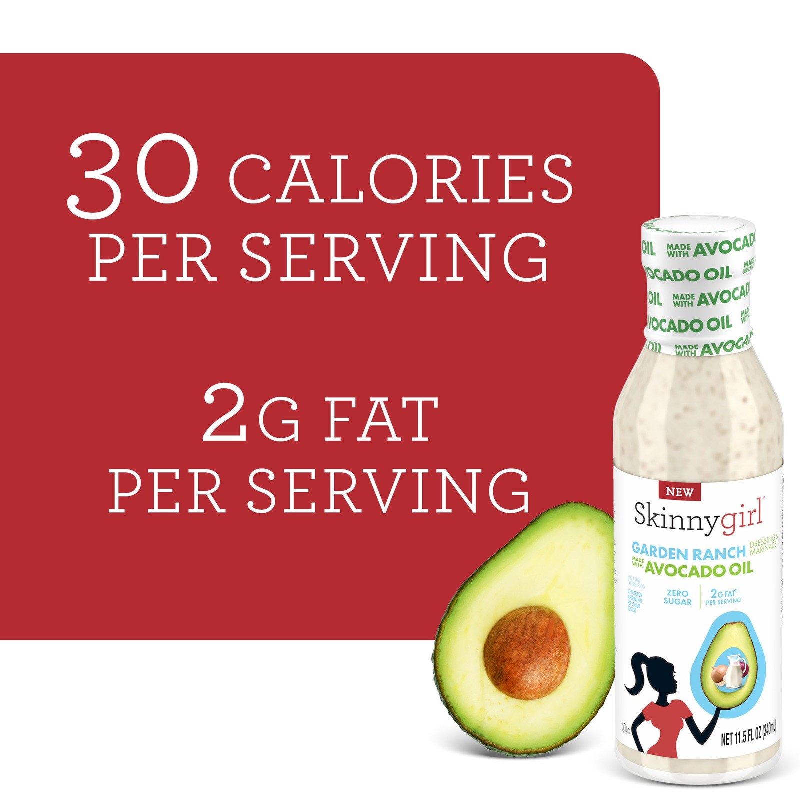 Skinnygirl Sugar Free Gluten Avocado Oil Salad 11.5 Oz (Pack of 2)