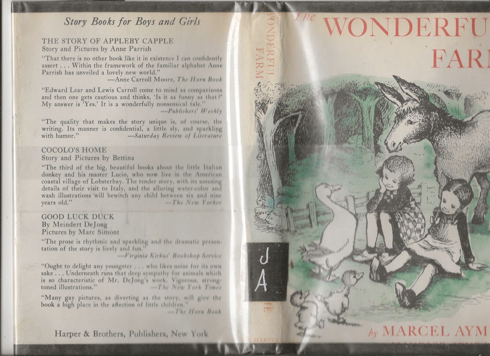 THE WONDERFUL FARM / MARCEL AYME / MAURICE SENDAK / EX-LIBRARY FIRST EDITION HC