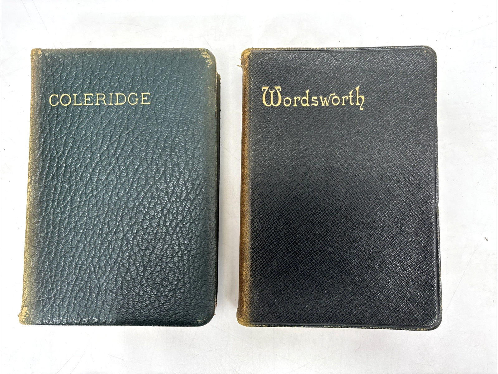 Distressed Old Faux Leather Poetry Books for Decoration. 16.5cm shelf space.
