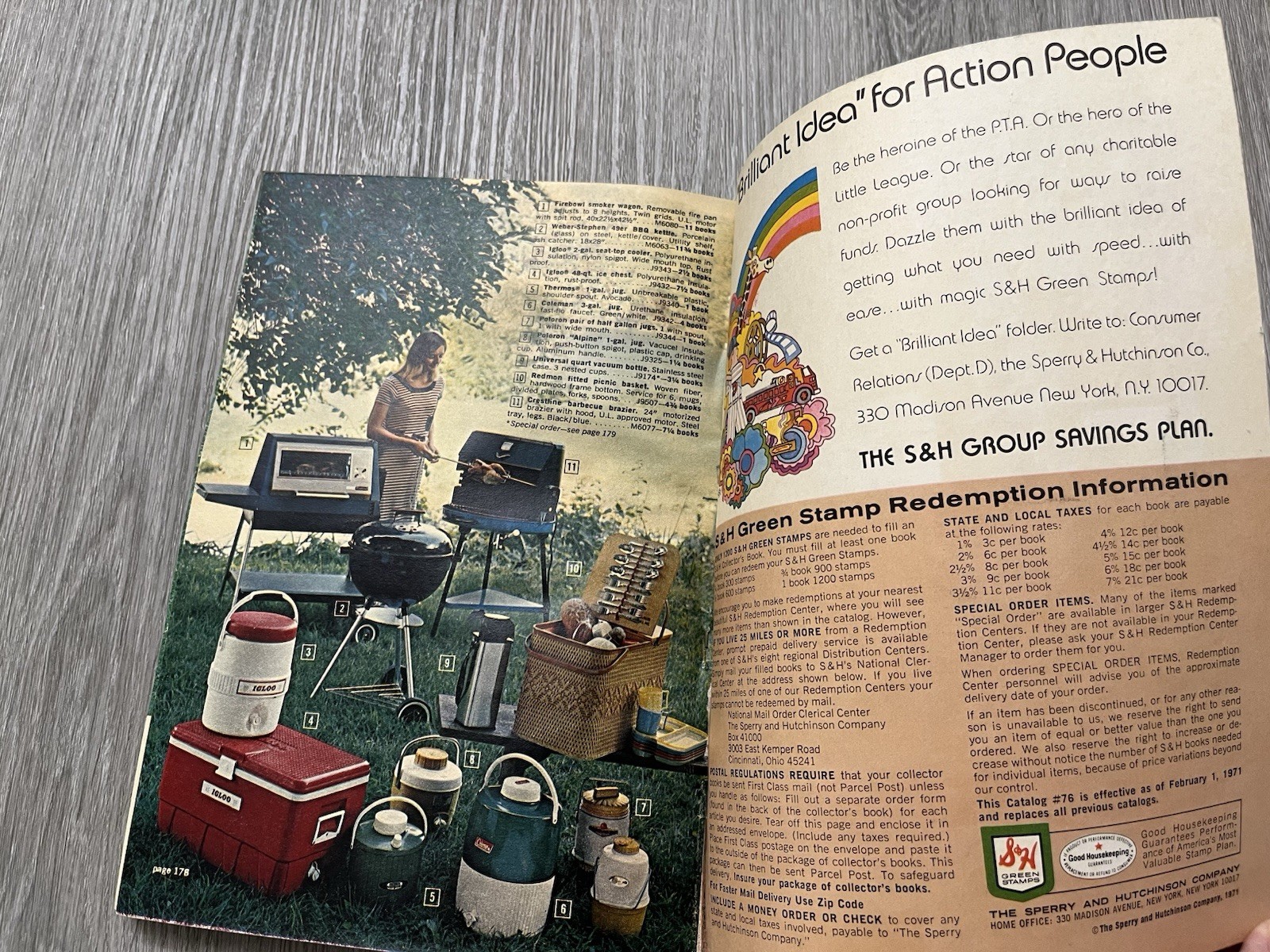 S&H Green Stamps Idea Book 75 Years Of Exciting Gifts 1971 Anniversary Vintage