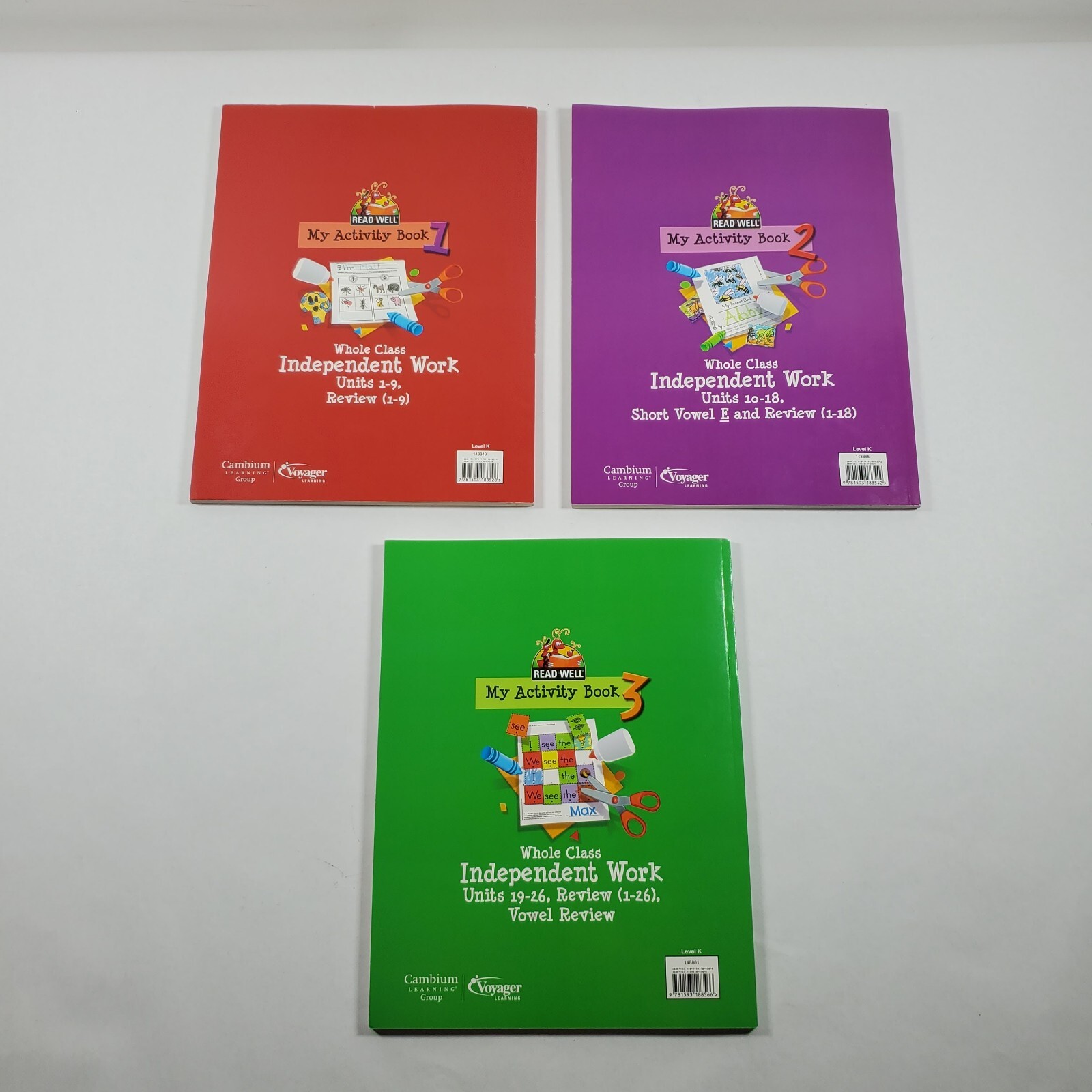 Read Well Level K My Activity Books 1-3 Sopris West Voyager Cambium Homeschool