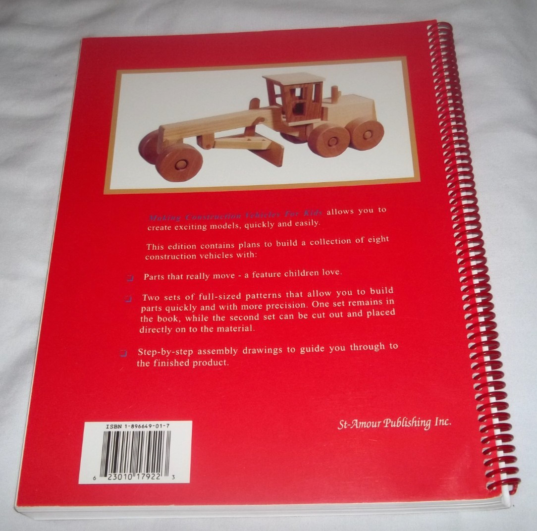 Making Construction Vehicles for Kids – Plans & Assembly Drawings for 8 wood toy