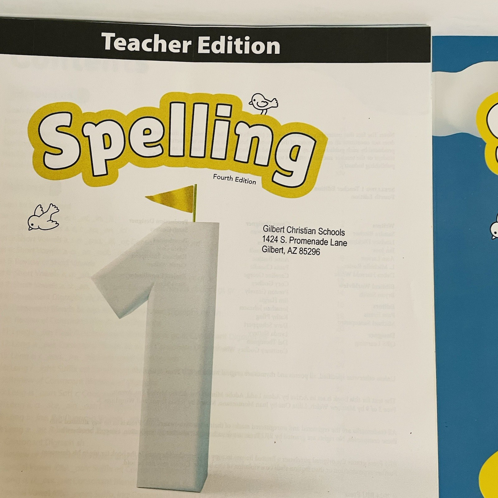 BJU Press Spelling 1 Teacher Edition & Student Worktext 4th Edition Grade 1
