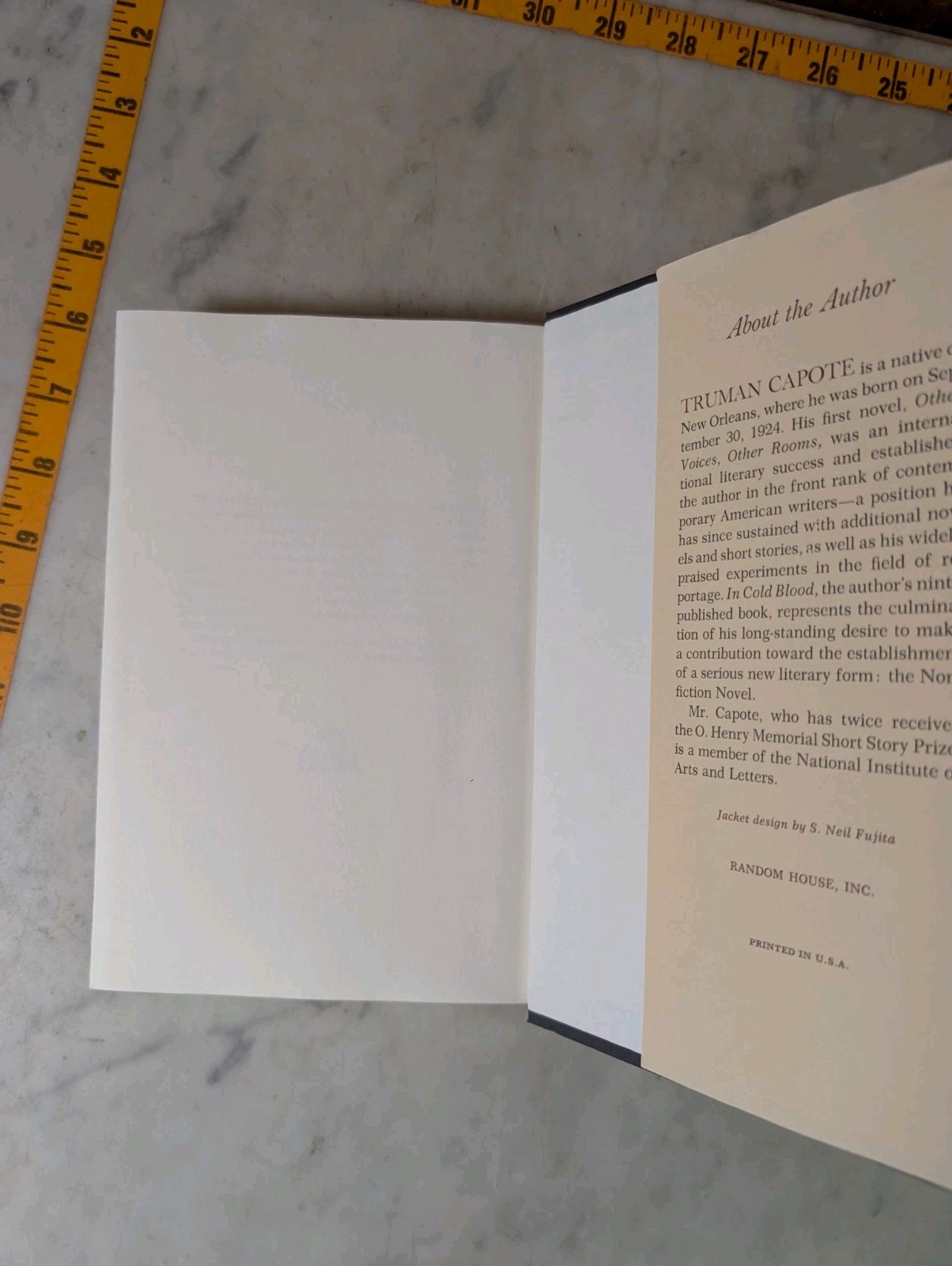 Truman Capote : In Cold Blood HCDJ Random House 1965 BCE Very Good! Hardcover DJ
