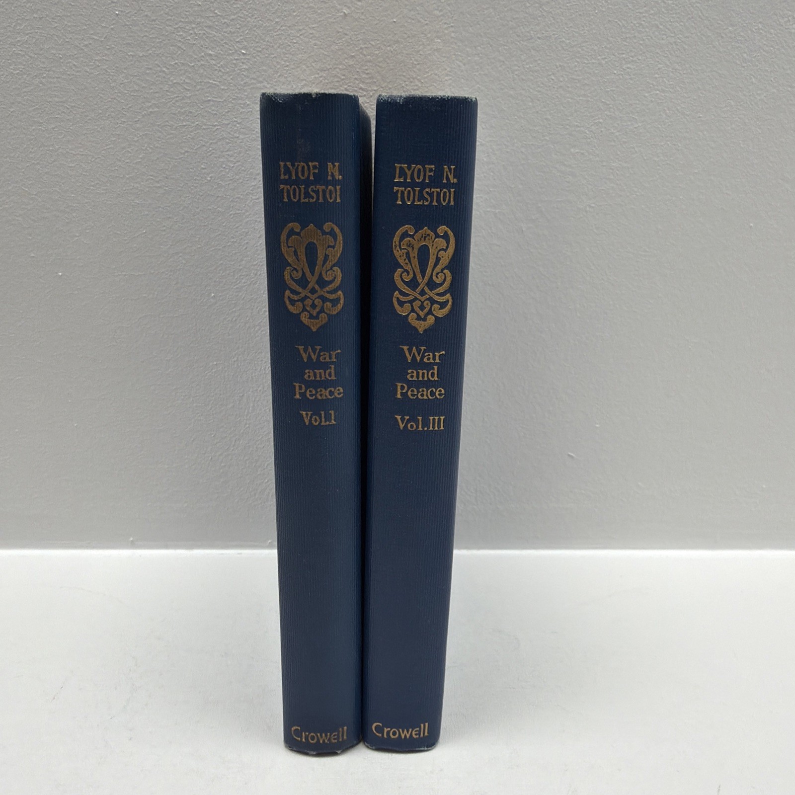 War and Peace Leo Tolstoy 1898 Vol I and Vol. III (Rare Books)