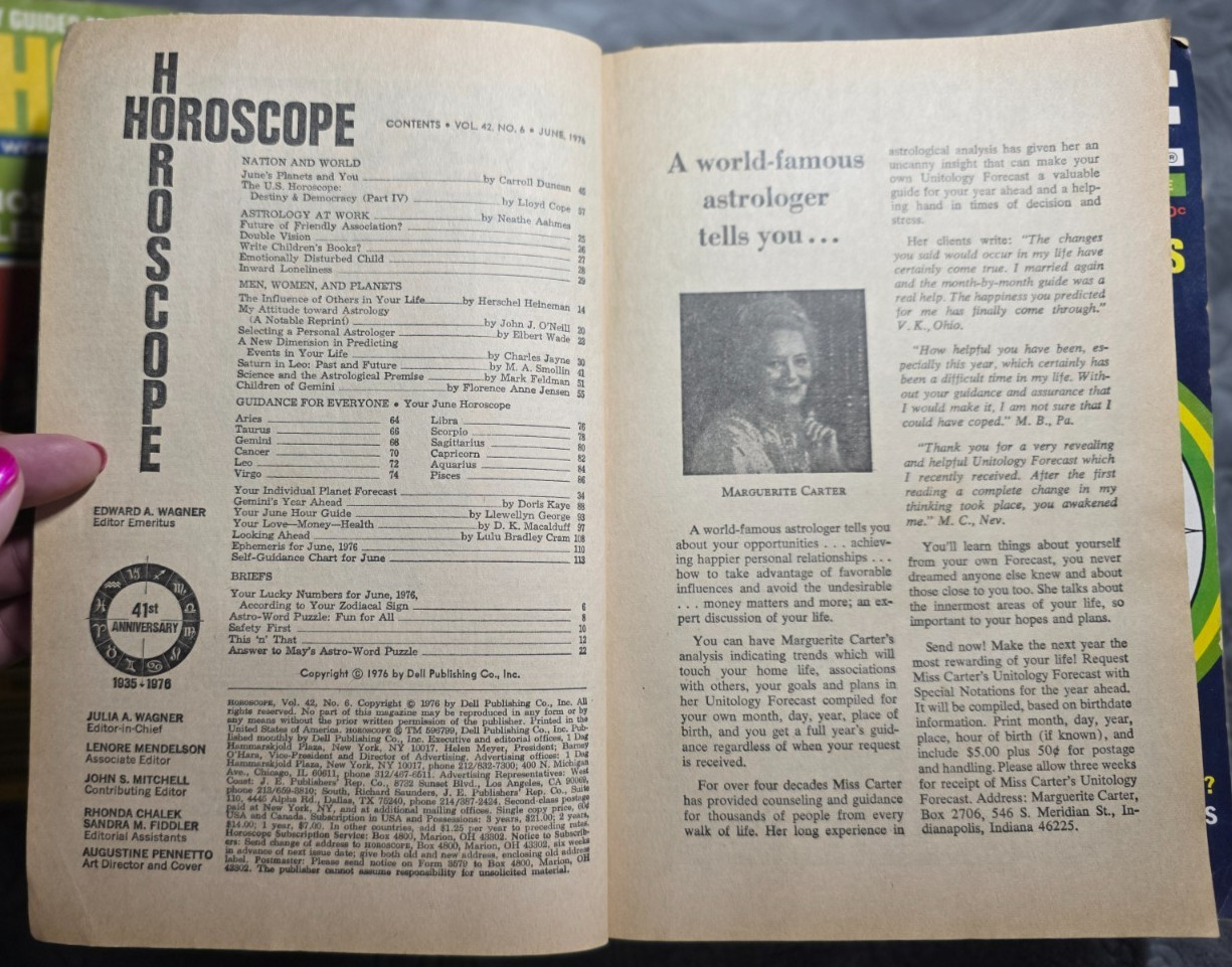 Horoscope & American Astrology 1976-1978 Magazine LOT of 10 Psychic Zodiac Vint.