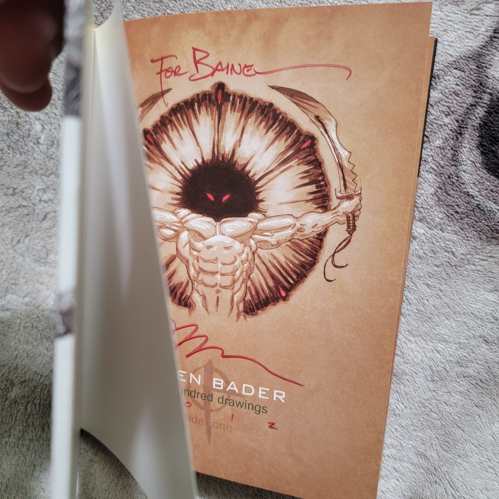 One Hundred Drawings By Daren Bader SIGNED First Edition 2012 Hardcover Artwork