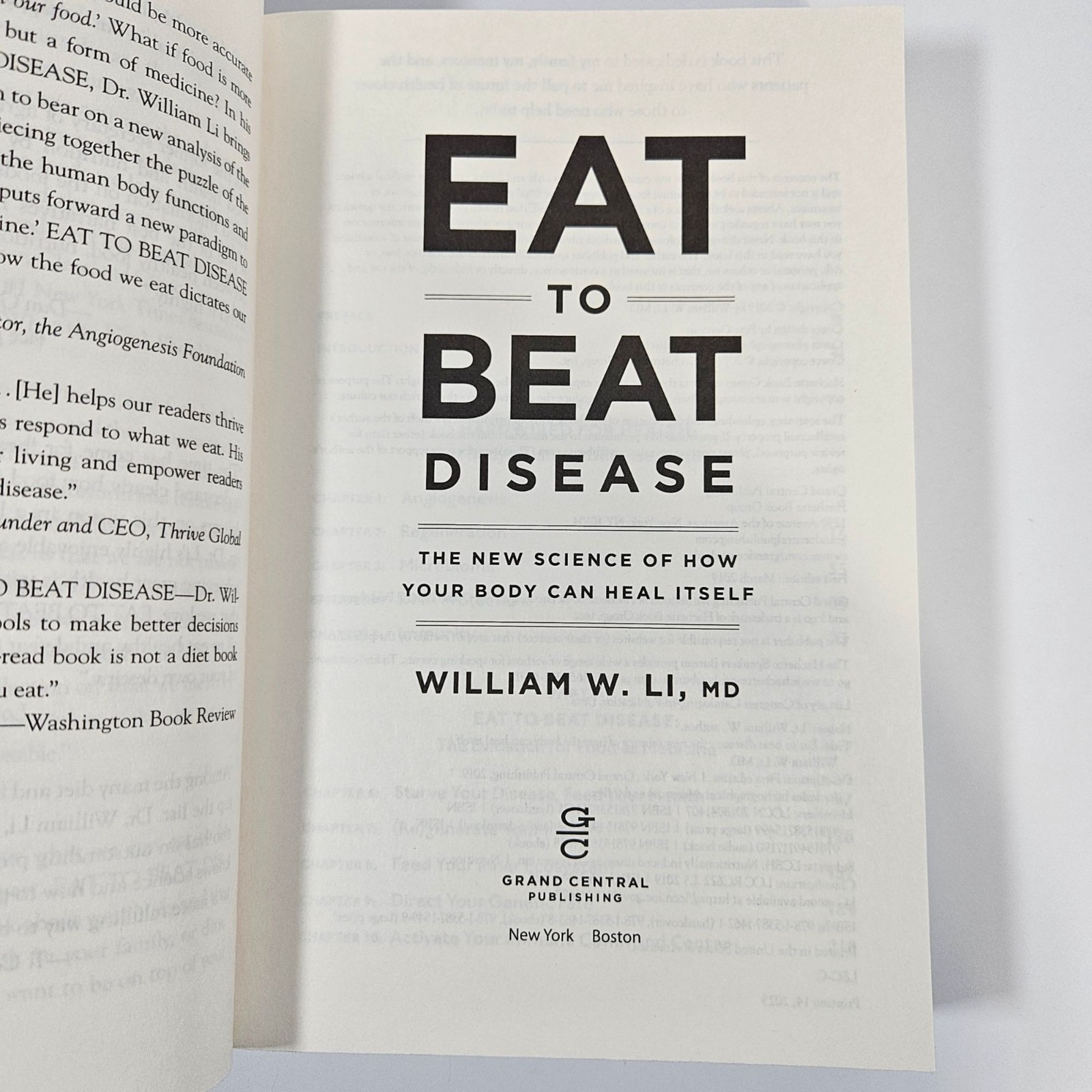 Eat To Beat Disease How Your Body Can Heal Itself William W Li MD Hardcover 2025