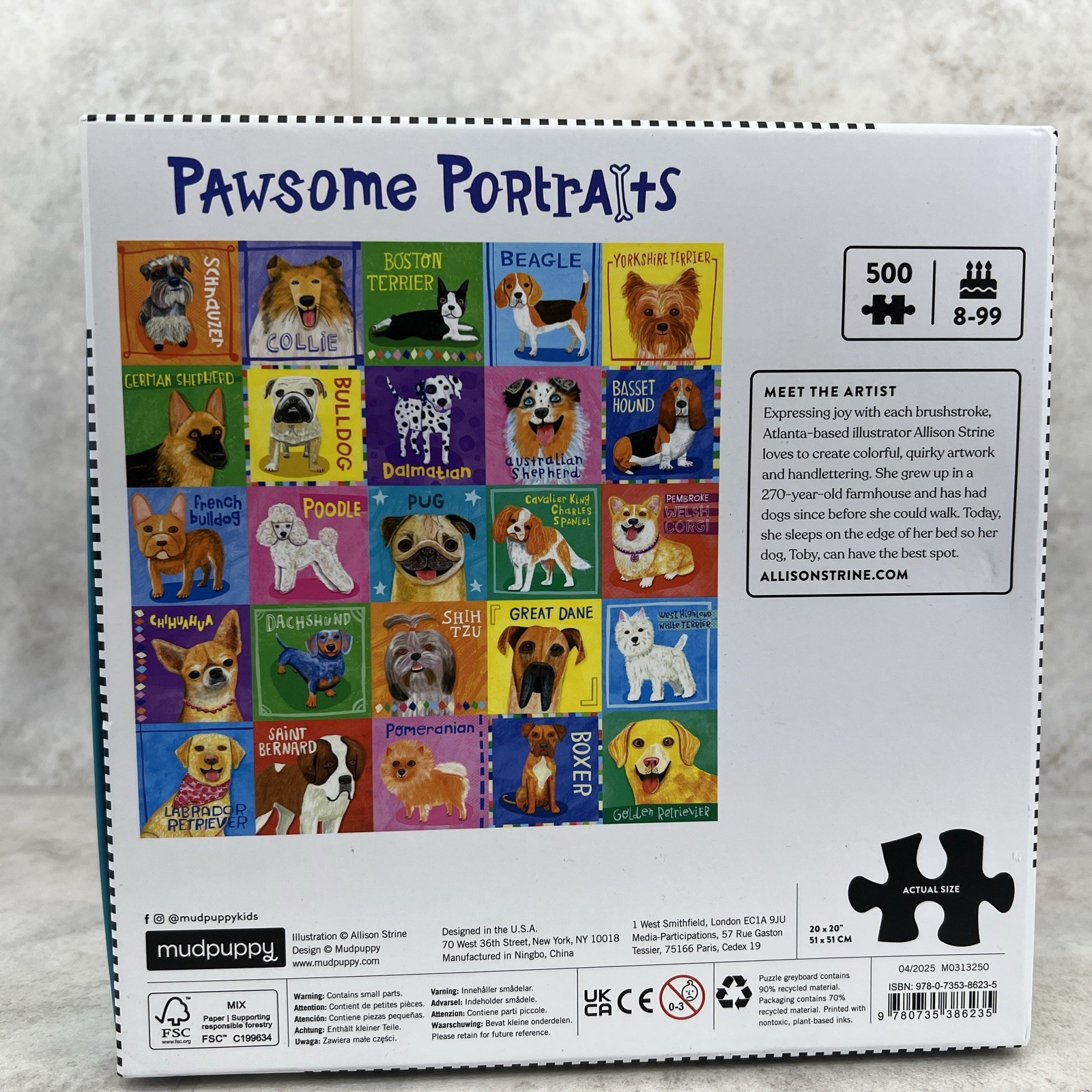 Pawsome Portraits 500 Piece Family Puzzle : 500 Piece Family Puzzle Jigsaw New