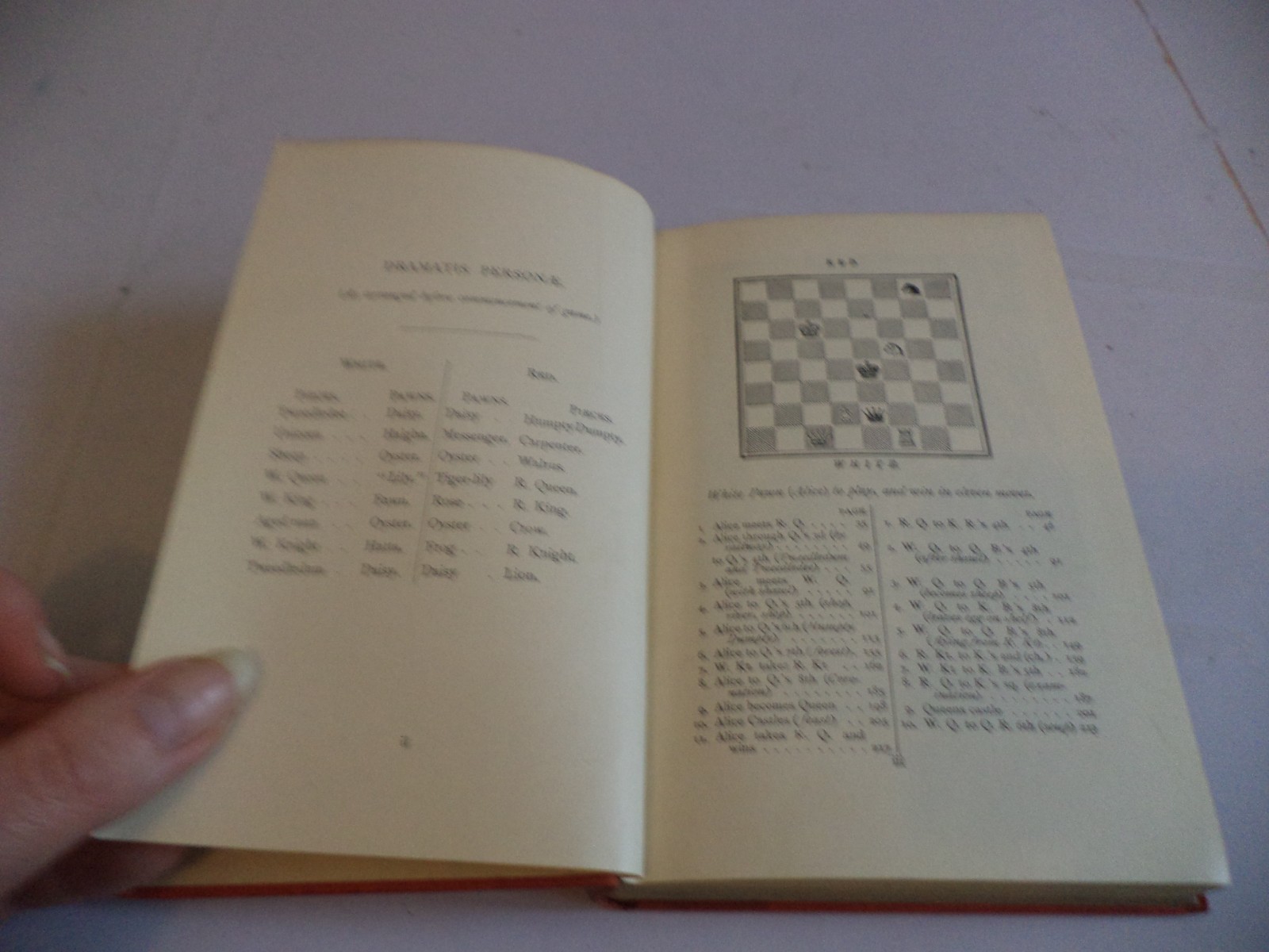 Through The Looking Glass alice in wonderland 1935 old vintage book tenniel