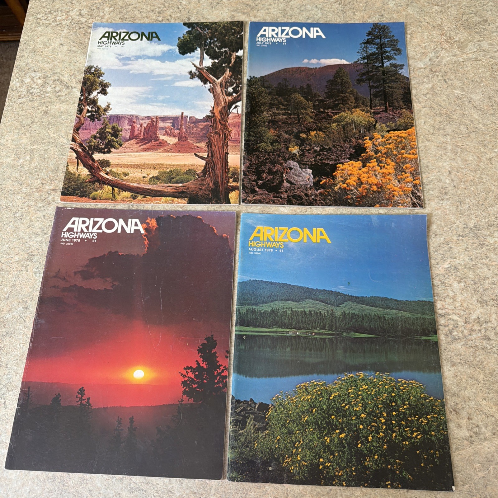 Vintage Arizona Highways Magazines – Lot of 45 – Assorted Issues from 1964-1980