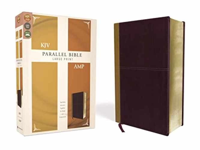 KJV, Amplified, Parallel Bible, – Imitation Leather, by Zondervan – Very Good