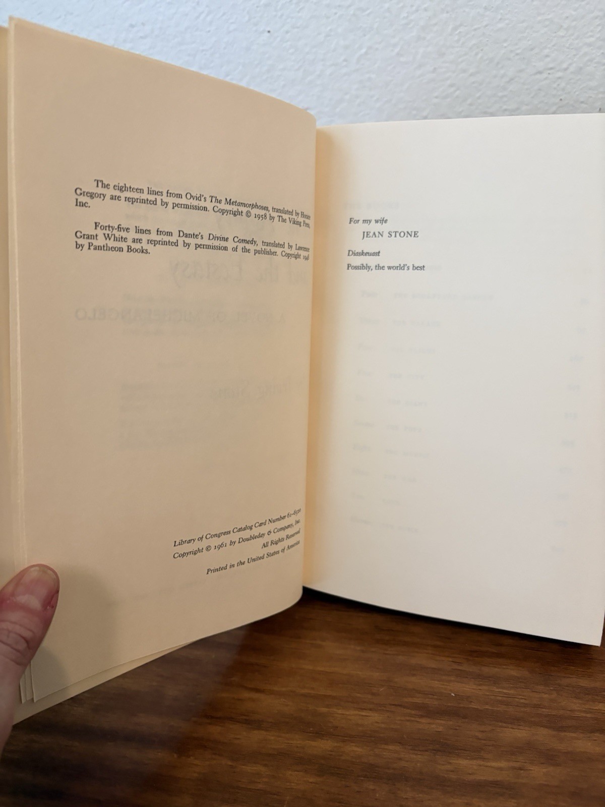 THE AGONY AND THE ECSTASY by Irving Stone, Signed Hardcover w Dust Jacket