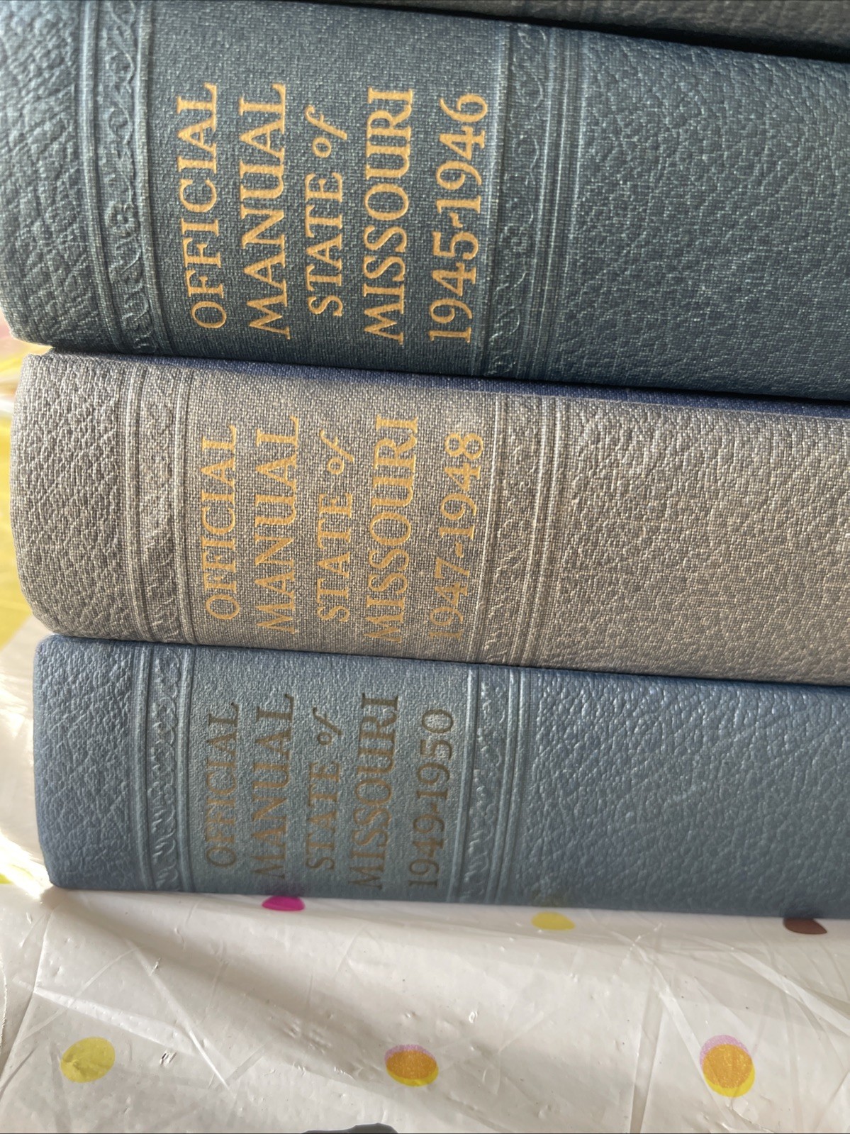 1941 – 1950 Official Manual State Missouri blue book Dwight H Brown 5 Book Lot