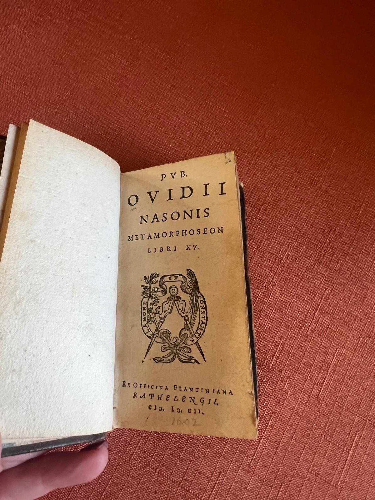 1602 Edition of Ovid’s Metamorphoses printed by the Plantin Press