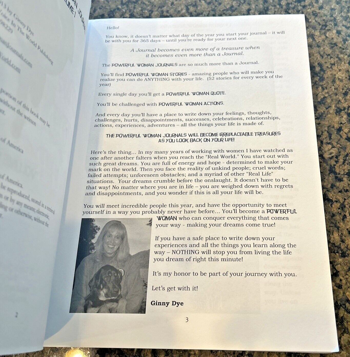 Powerful Woman Journal, Volume 1, Writing Prompts, Inspirations, by Ginny Dye