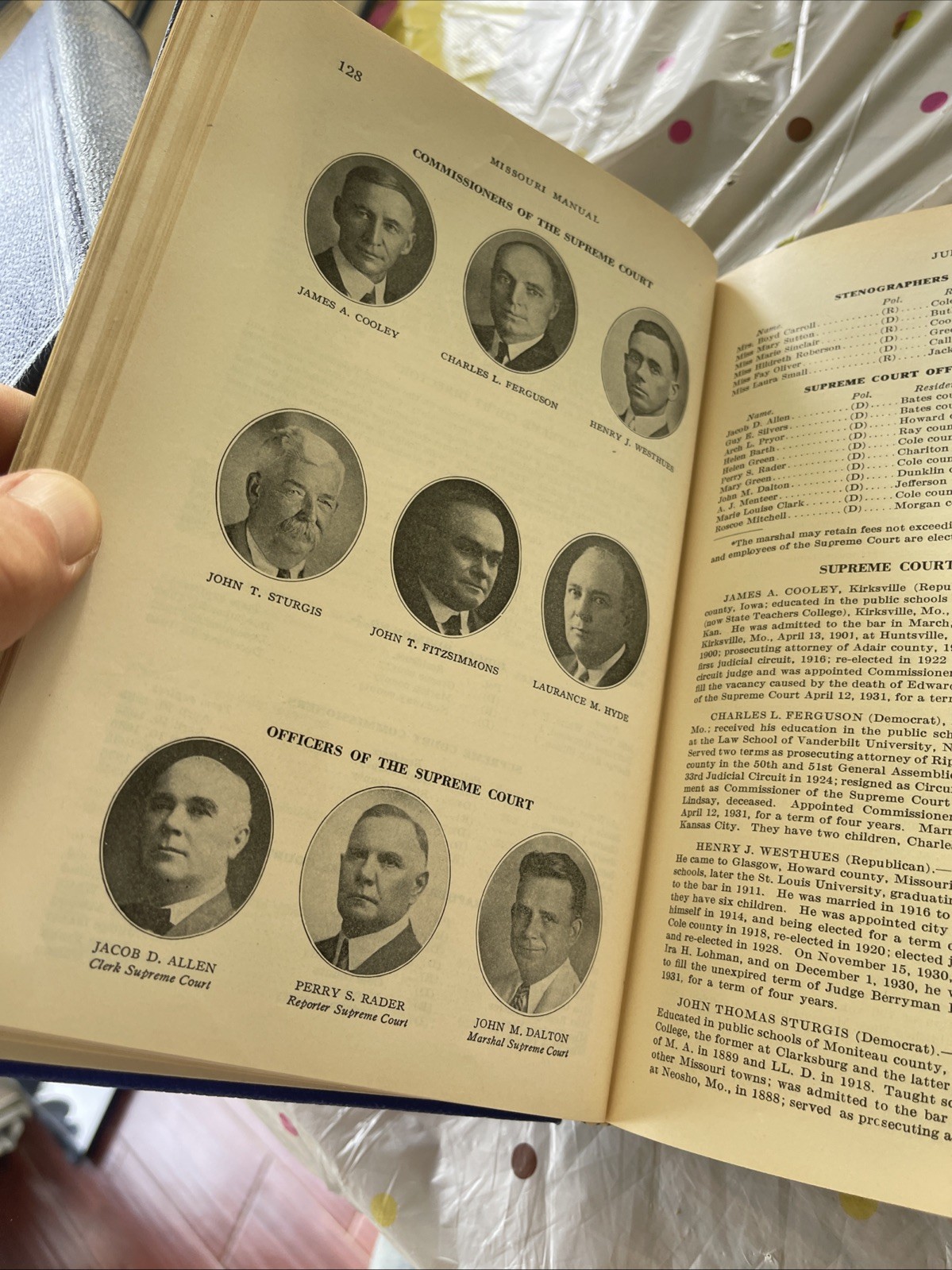 1931 – 1940 Official Manual State Missouri blue book Charles Becker 5 Book Lot