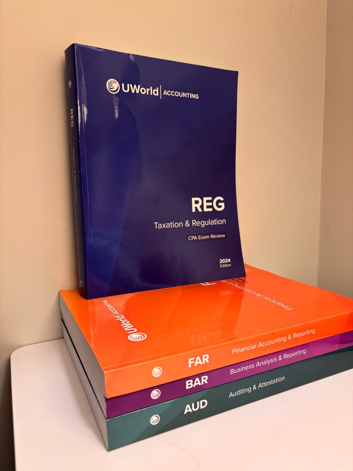 Uworld CPA Prep Textbooks set of 4 FAR/BAR/AUD/REG