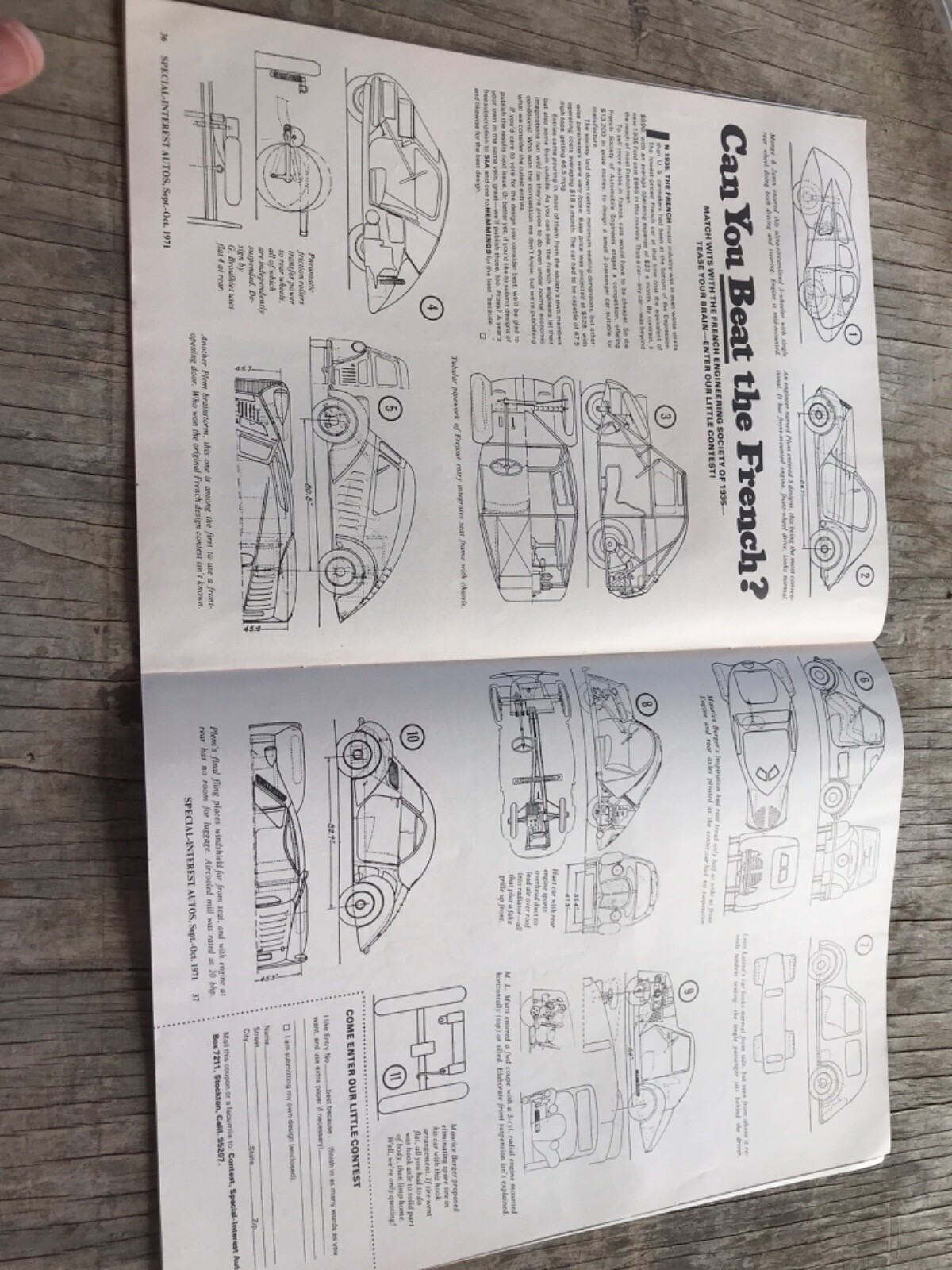 Sept/Oct 1971 Special-Interest Autos Hemmings Motor News Magazine 58 pages